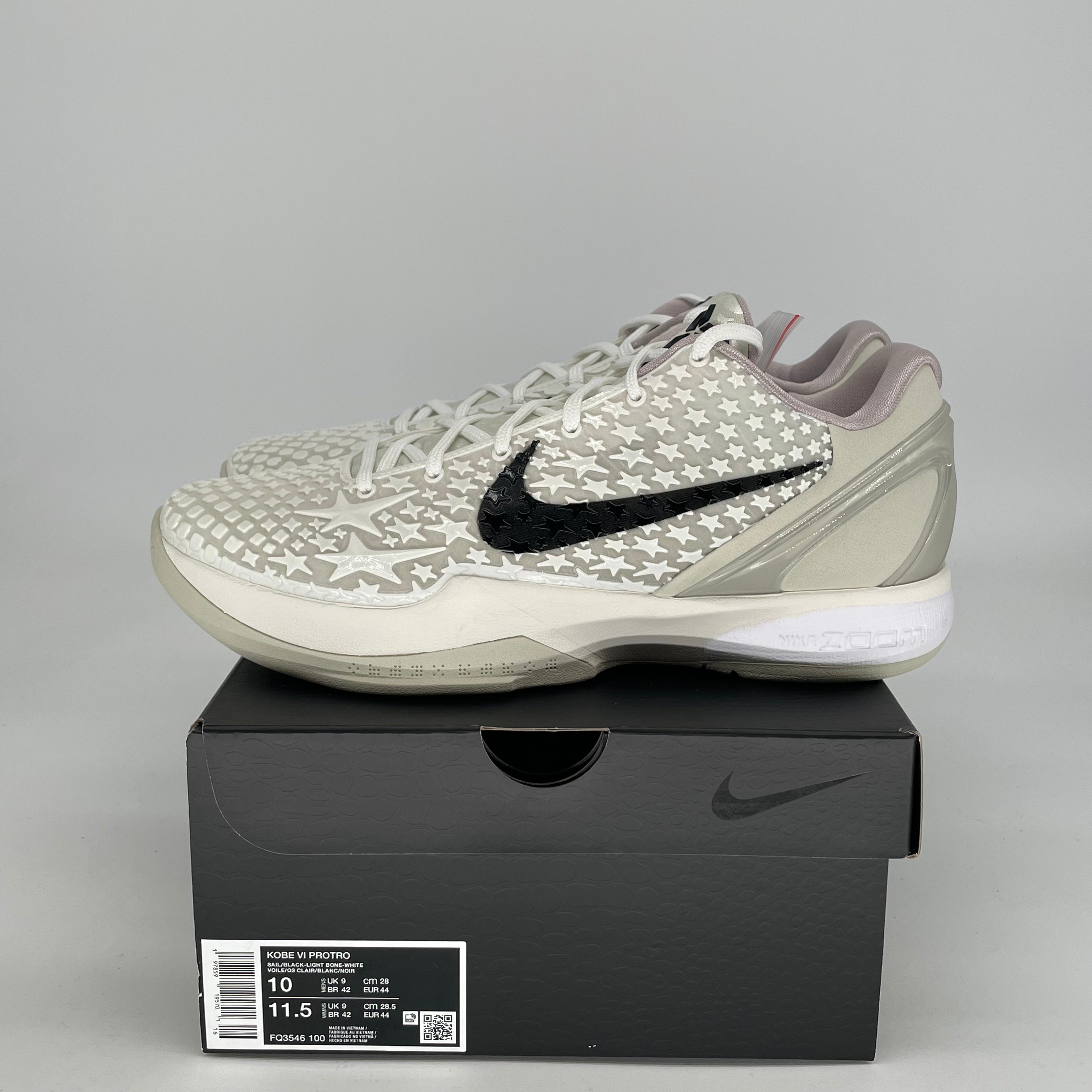 NIKE KOBE 6 PROTRO SAIL ALL STAR FQ3546-100 SIZE 10/11.5W