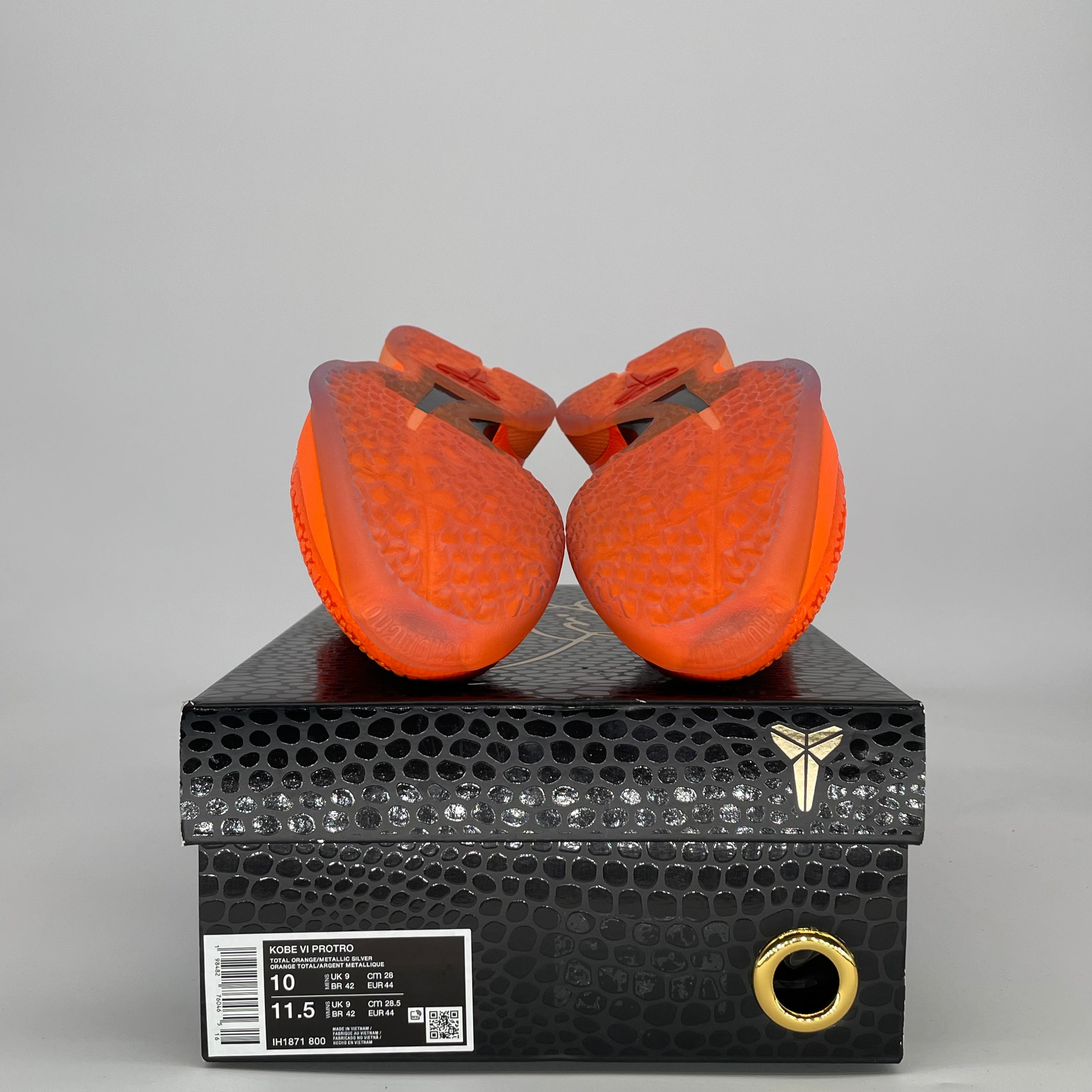 NIKE KOBE 6 PROTRO TOTAL ORANGE IH1871-800 SIZE 10/11.5W