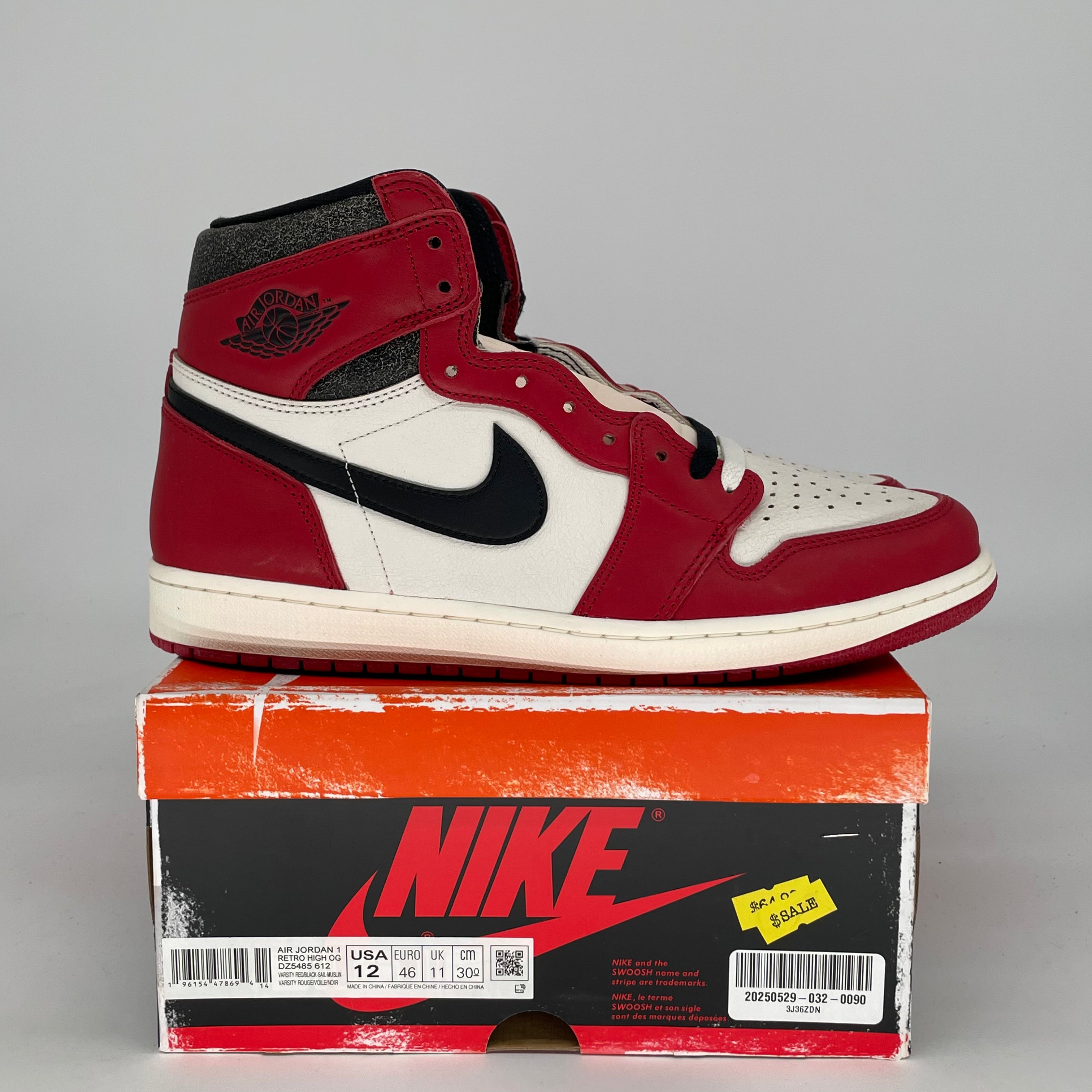 AIR JORDAN 1 LOST AND FOUND DZ5485-612 SIZE 12/13.5W