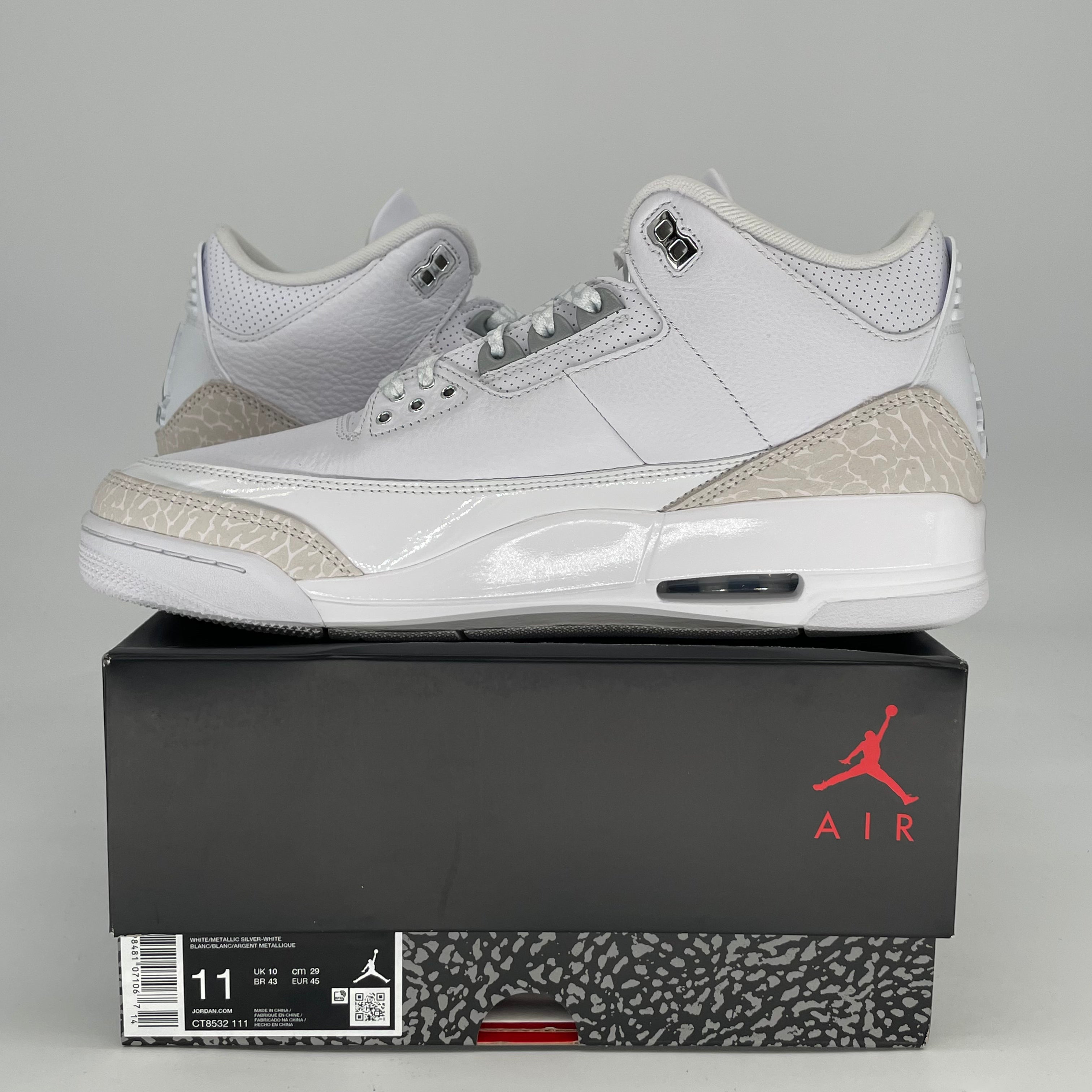 AIR JORDAN 3 PURE MONEY CT8532-111 SIZE 11/12.5W