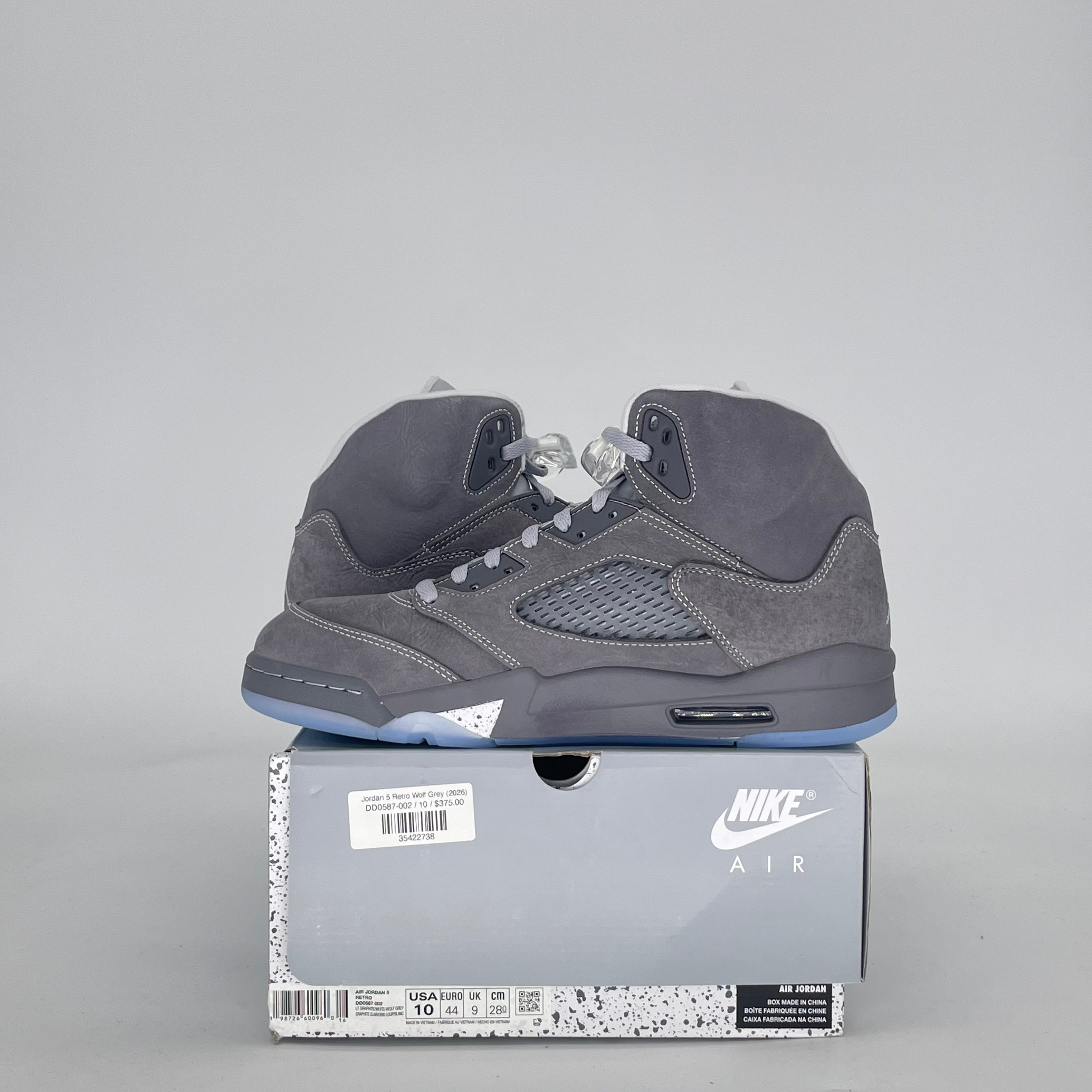 AIR JORDAN 5 WOLF GREY DD0587-002 SIZE 10/11.5W