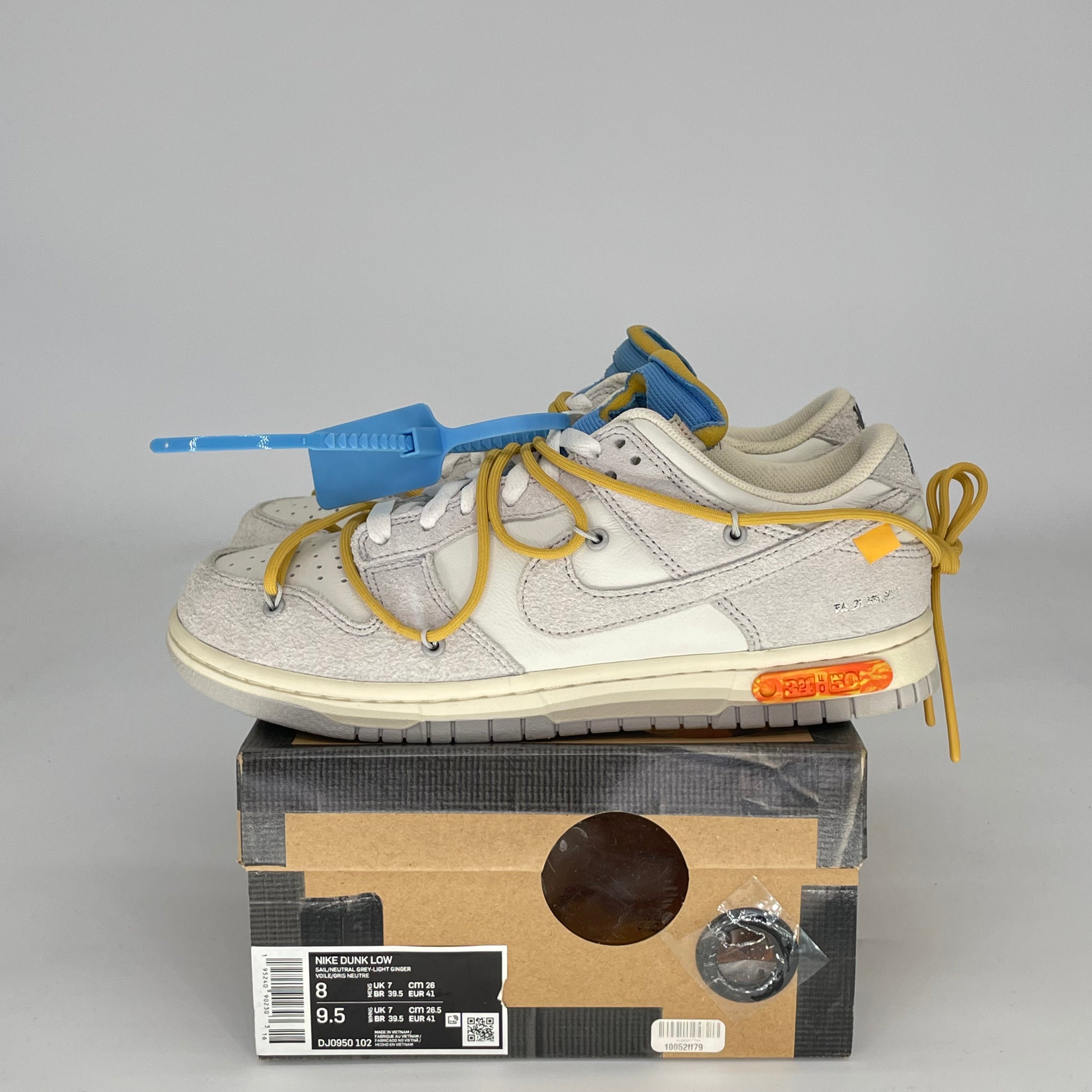 Nike Dunk Low Off-White Lot 34 Size 8/9.5W - Unique Nike x 