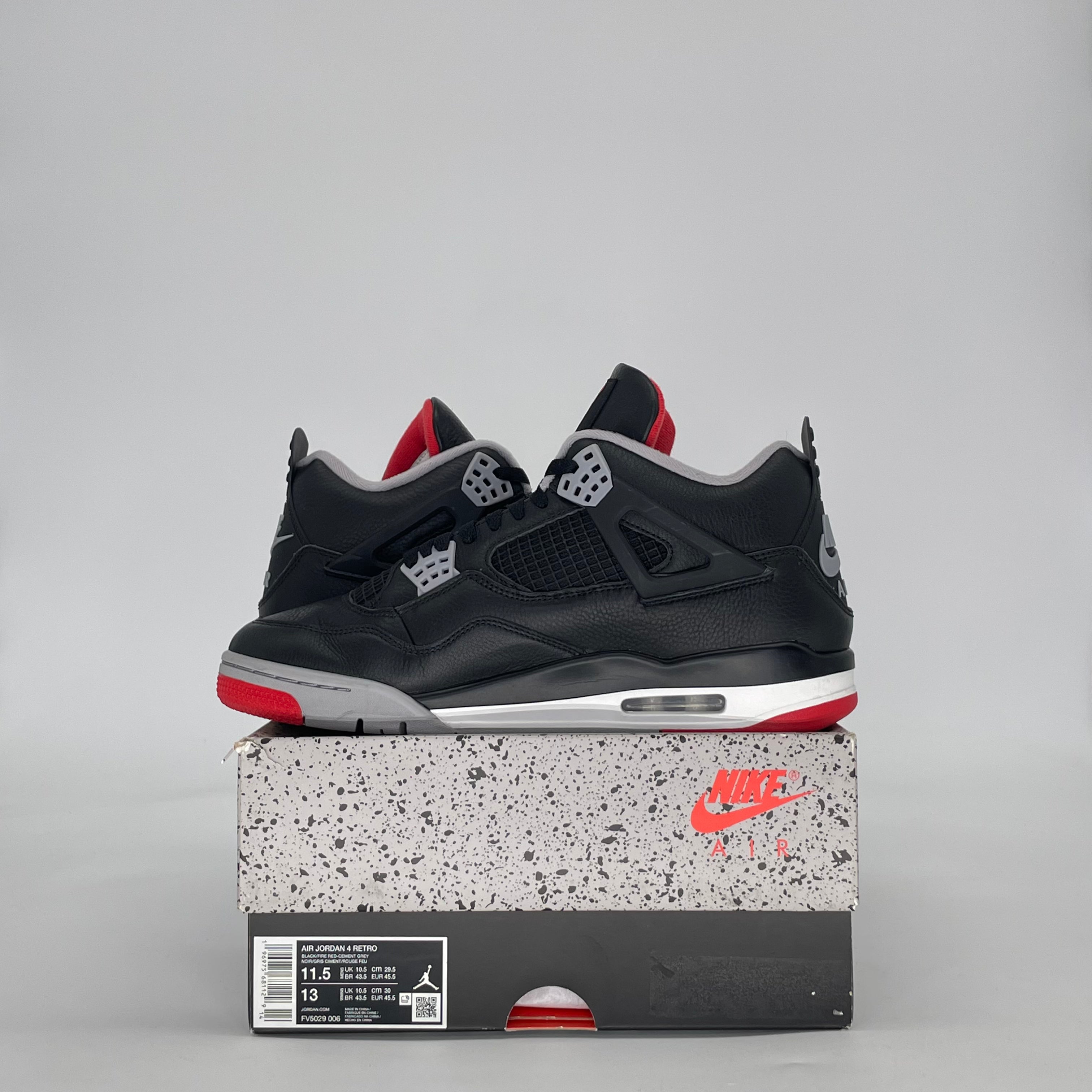 AIR JORDAN 4 BRED REIMAGINED FV5029-006 SIZE 11.5/13W