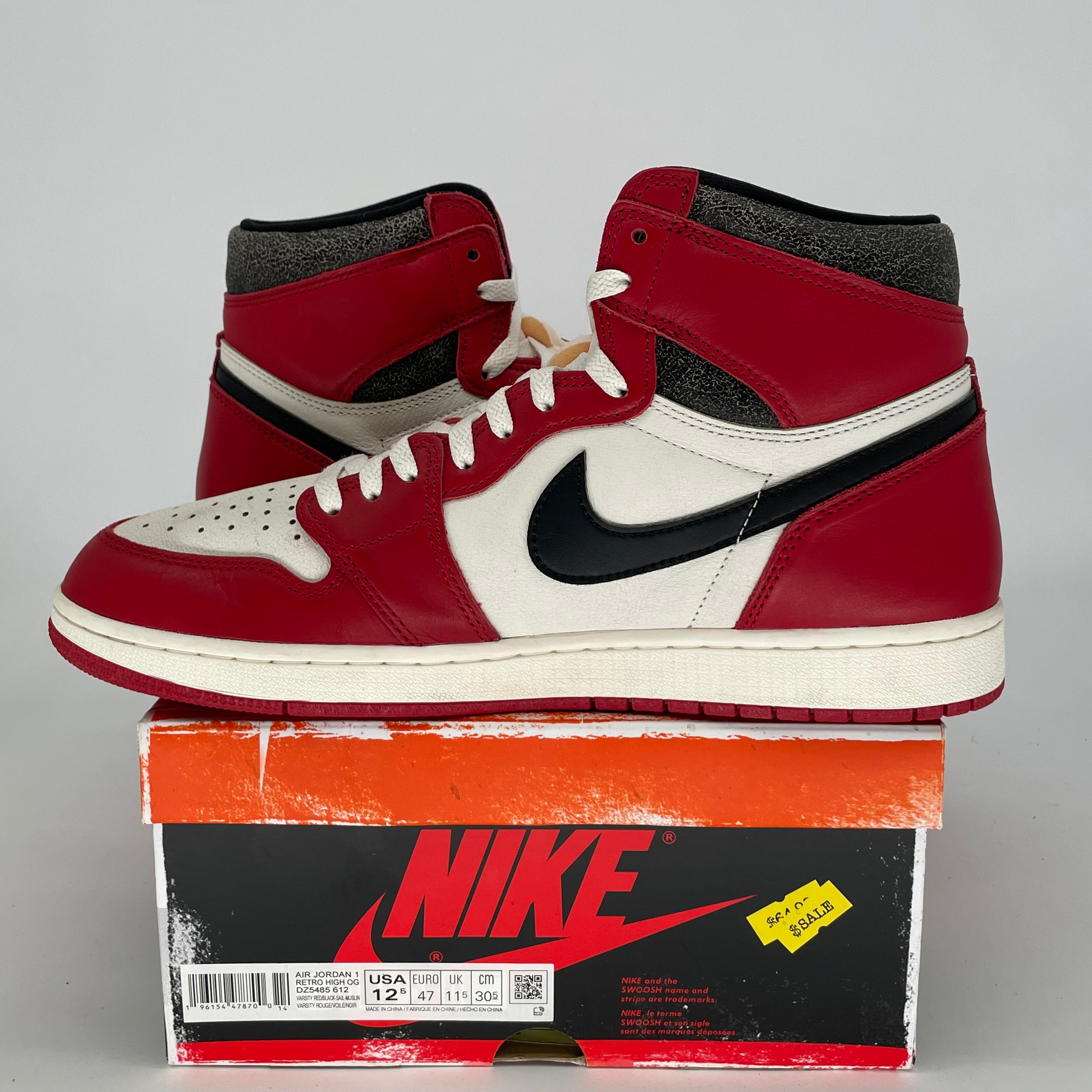 AIR JORDAN 1 CHICAGO LOST AND FOUND DZ5485-612 SIZE 12.5/14W