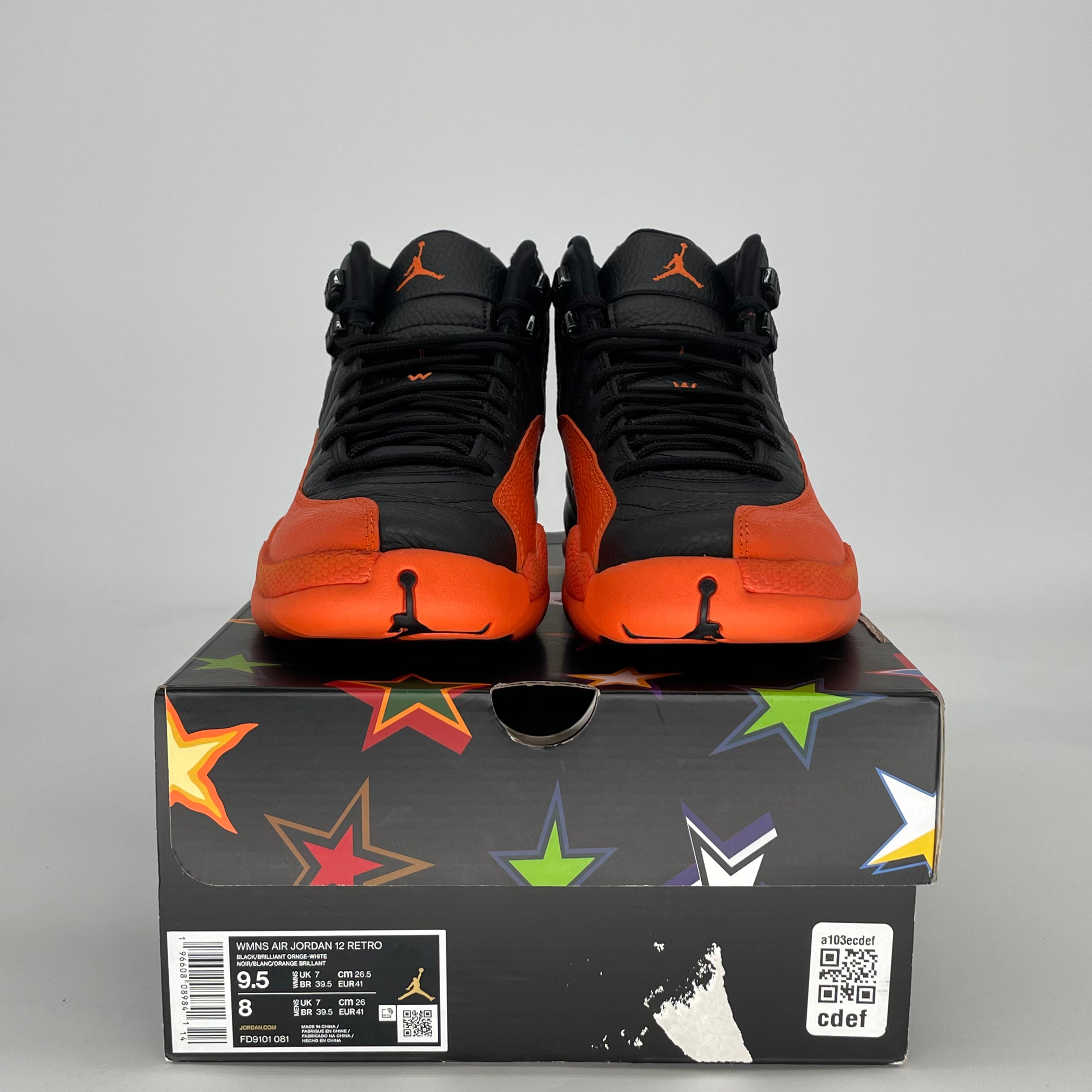 AIR JORDAN 12 WNBA ALL-STAR BRILLIANT ORANGE W FD9101-081 SIZE 8/9.5W