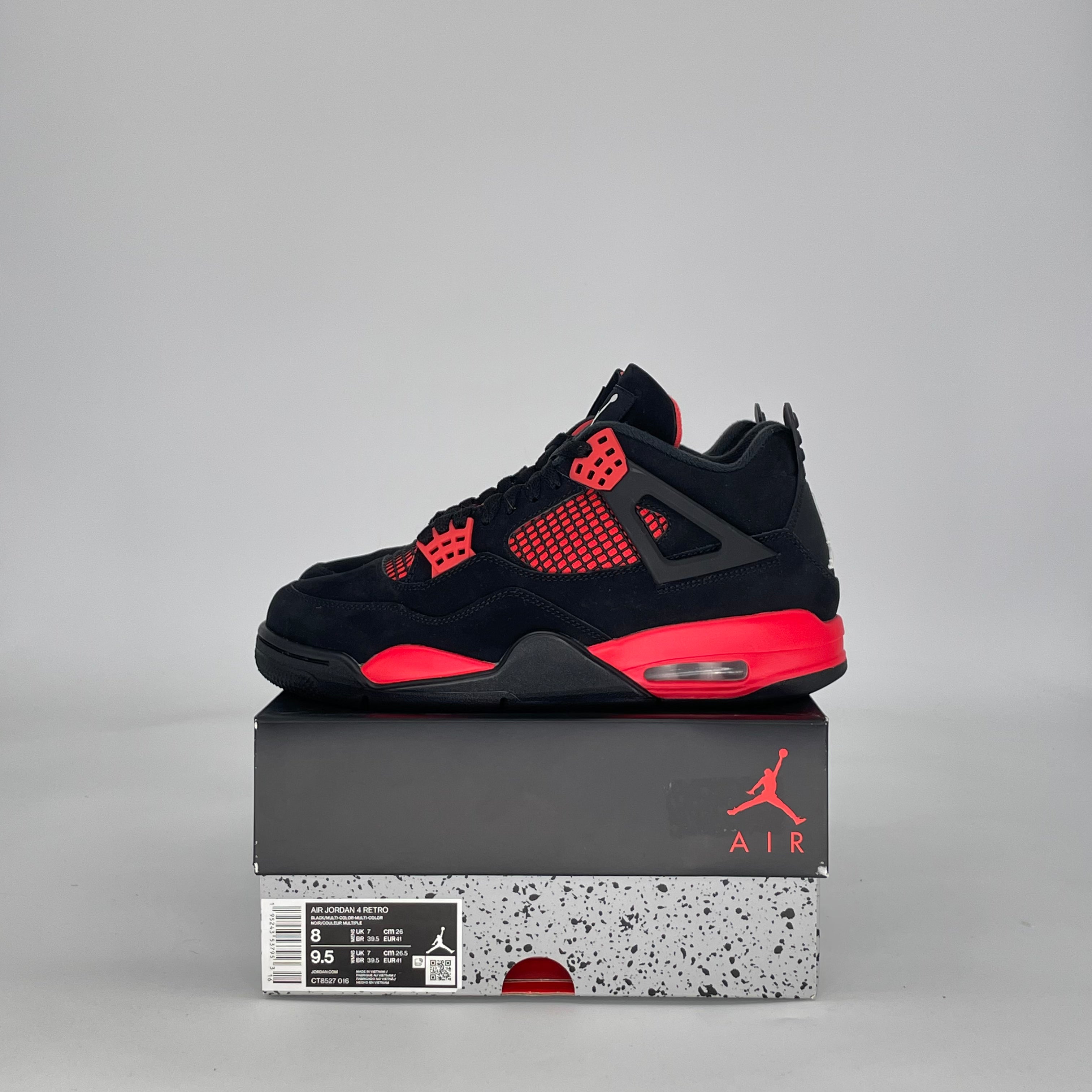 AIR JORDAN 4 RED THUNDER CT8527-016 SIZE 8/9.5W