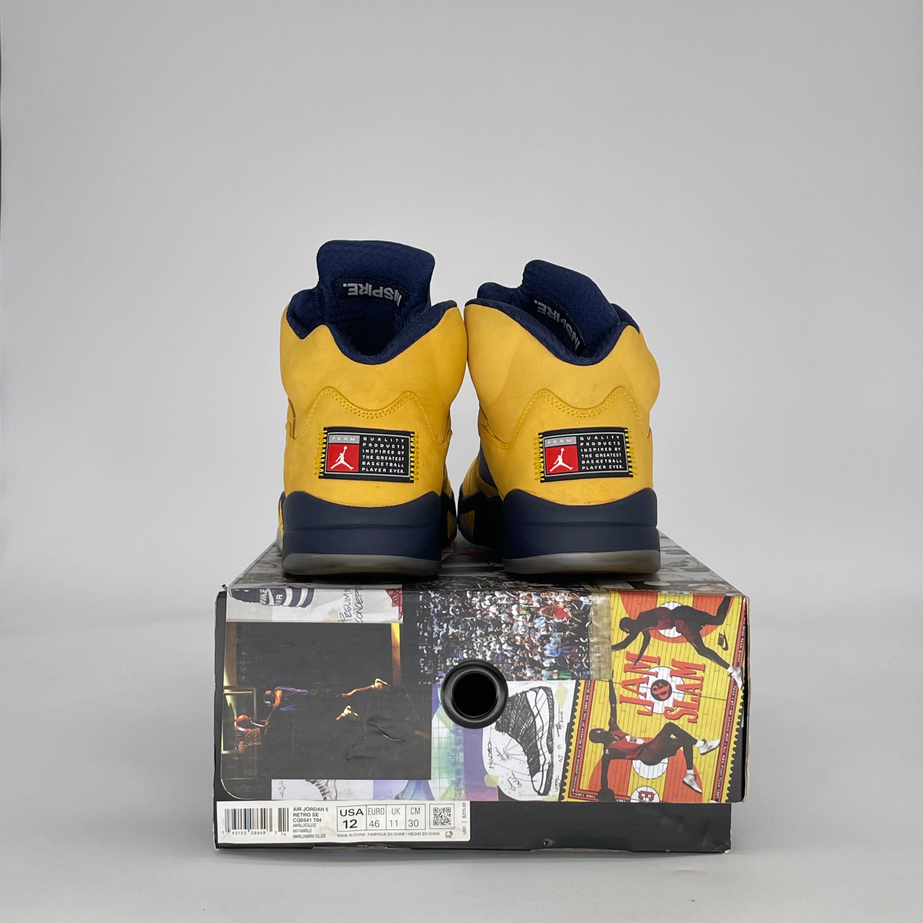 AIR JORDAN 5 MICHIGAN (2019) CQ9541-704 SIZE 12/13.5W