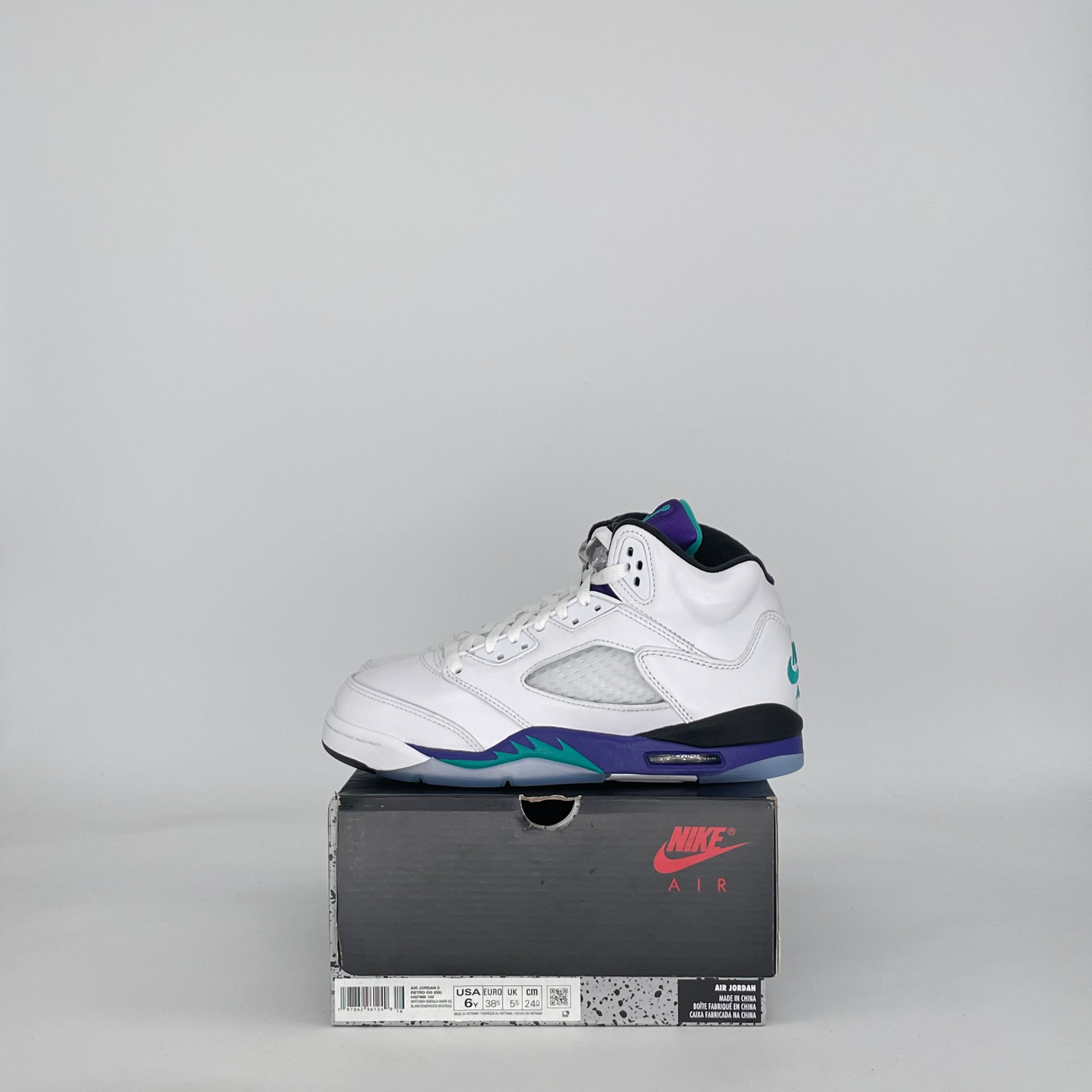 AIR JORDAN 5 GRAPE HQ7980-100 SIZE 6/7.5W GS