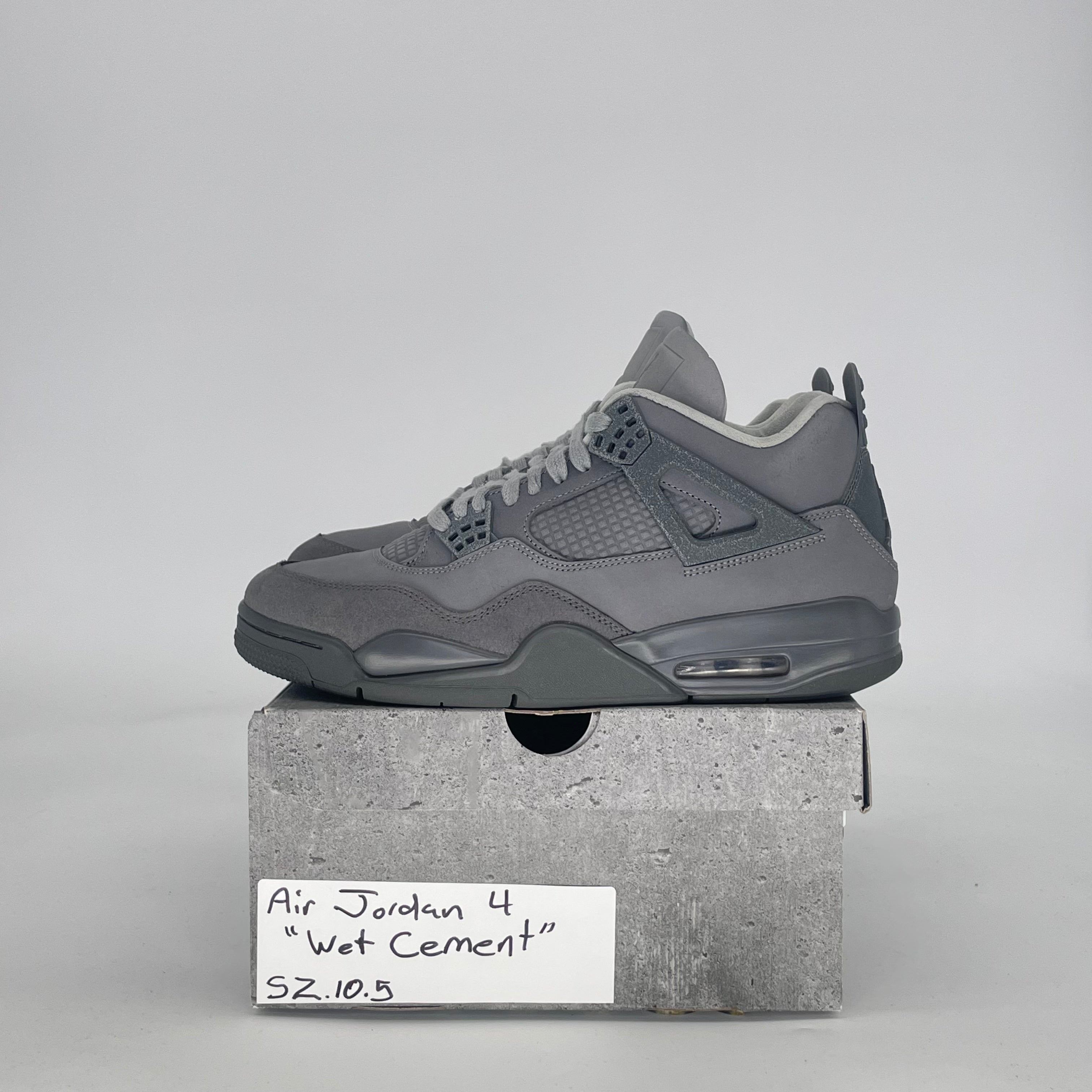 AIR JORDAN 4 PARIS OLYMPICS WET CEMENT FQ7928-001 SIZE 10.5/12W
