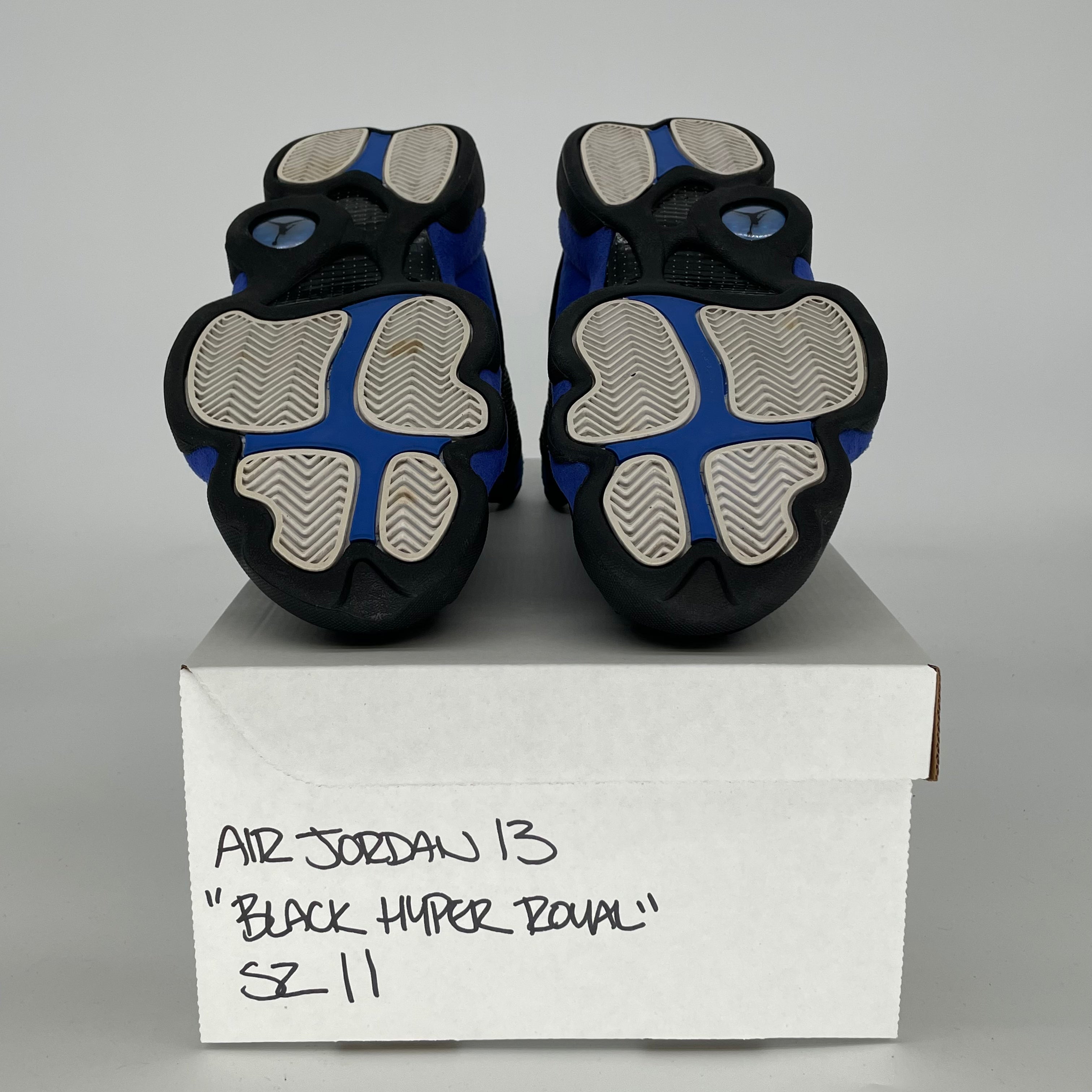 AIR JORDAN 13 BLACK HYPER ROYAL 414571-040 SIZE 11/12.5W