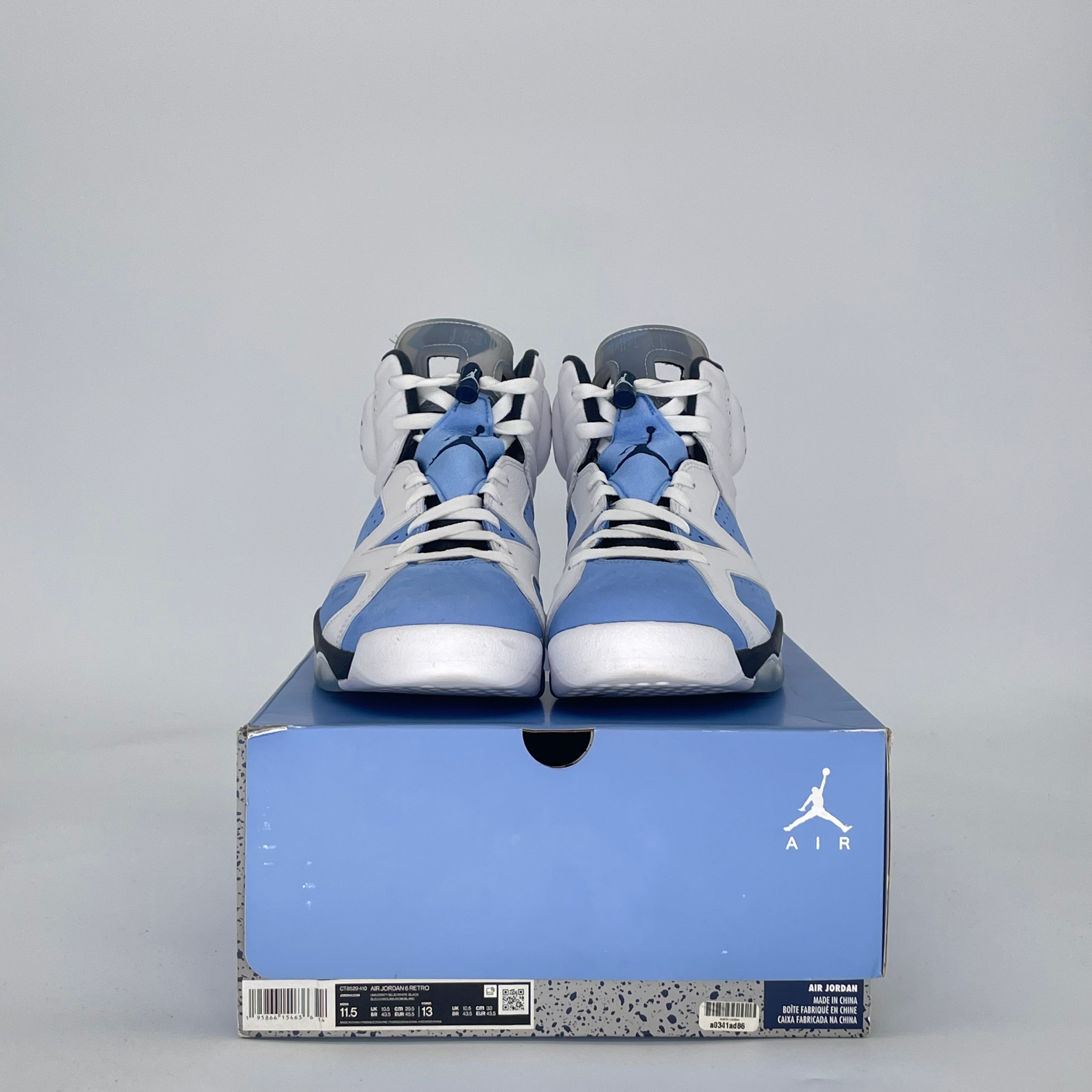 AIR JORDAN 6 UNC WHITE CT8529-410 SIZE 11.5/13W