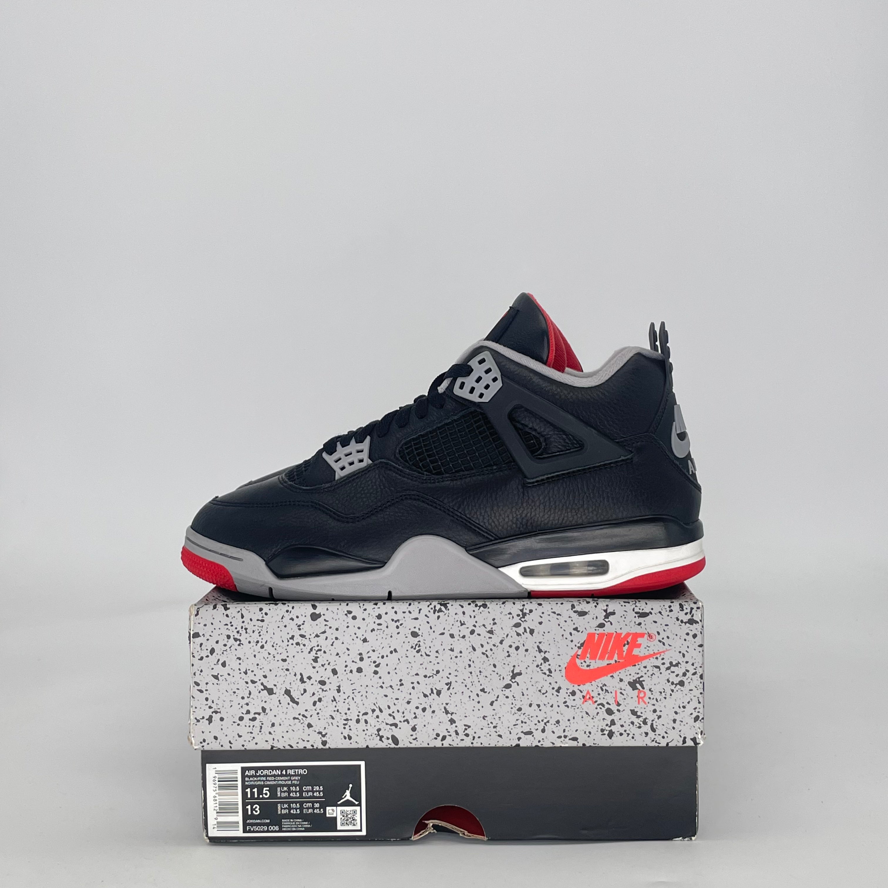 AIR JORDAN 4 BRED REIMAGINED FV5029-006 SIZE 11.5/13W