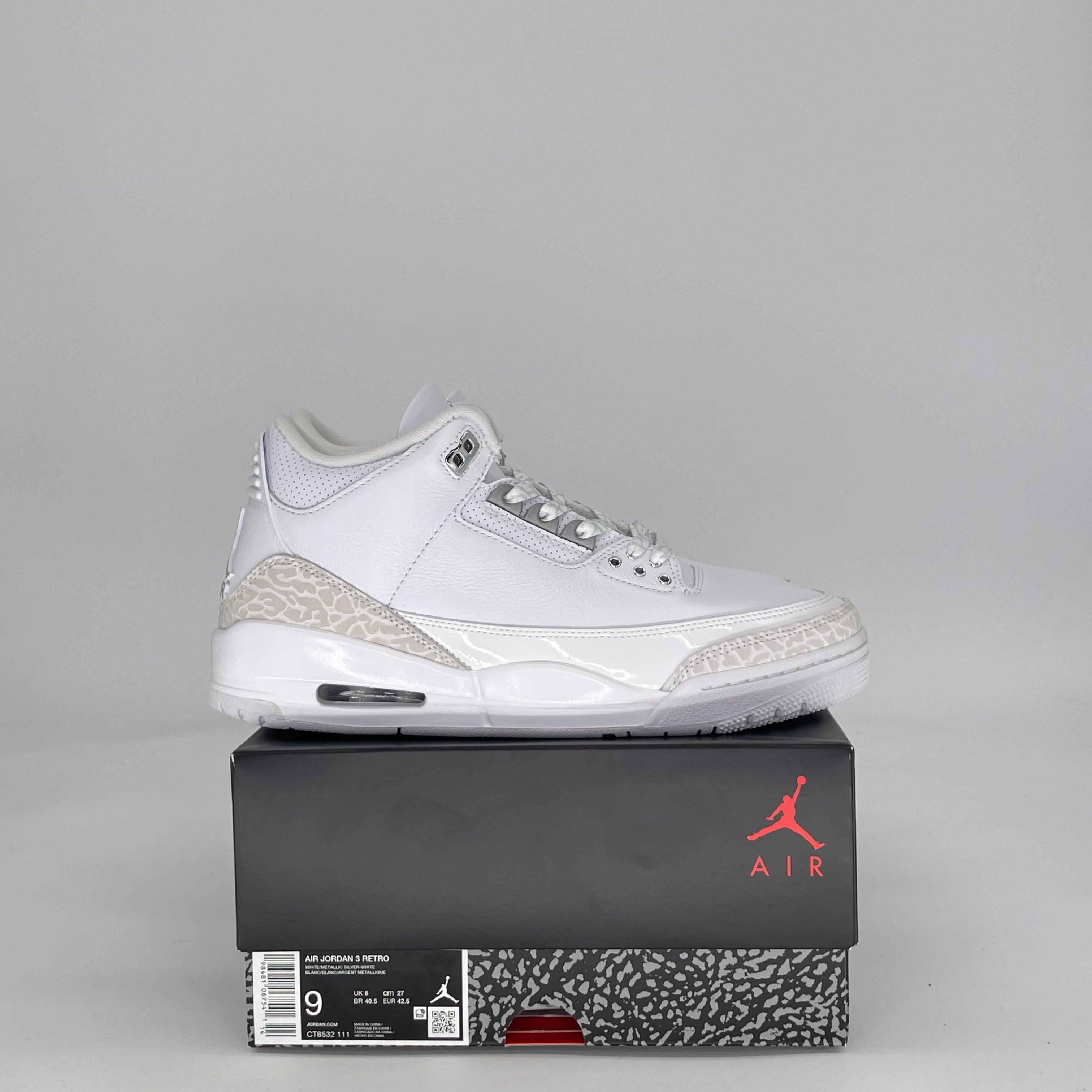 AIR JORDAN 3 PURE MONEY CT8532-111 SIZE 9/10.5W