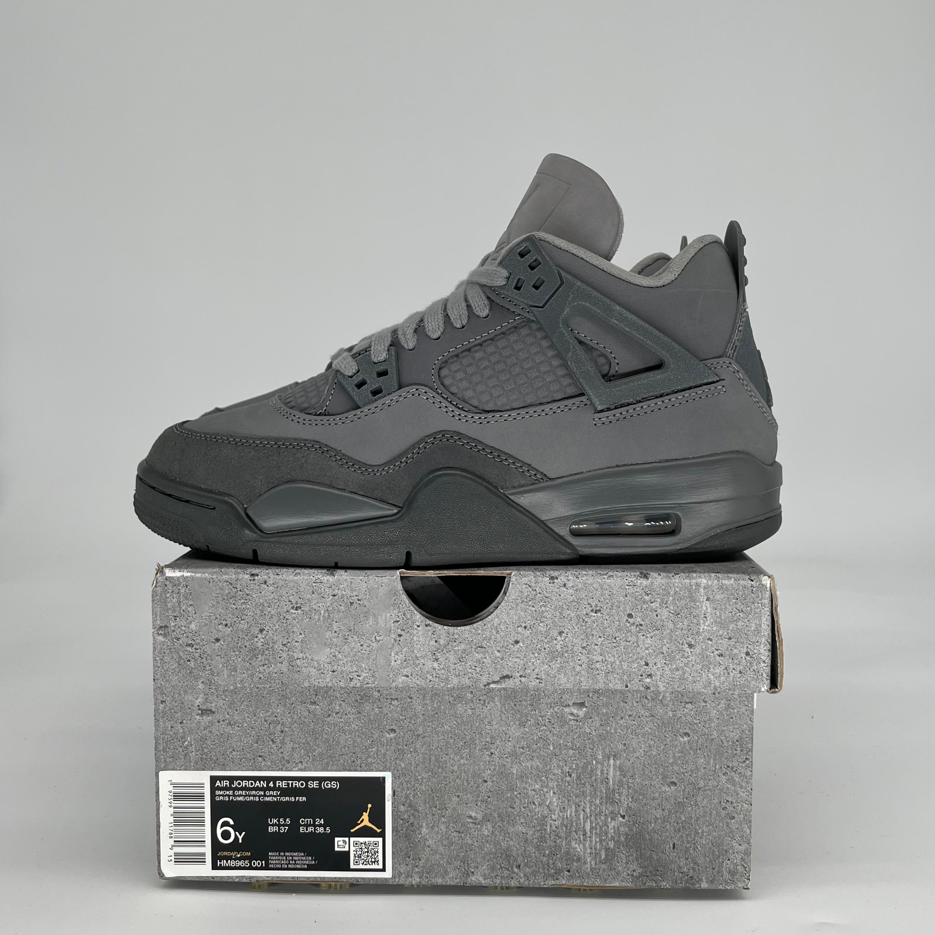 AIR JORDAN 4 PARIS OLYMPICS WET CEMENT HM8965-001 SIZE 6/7.5W