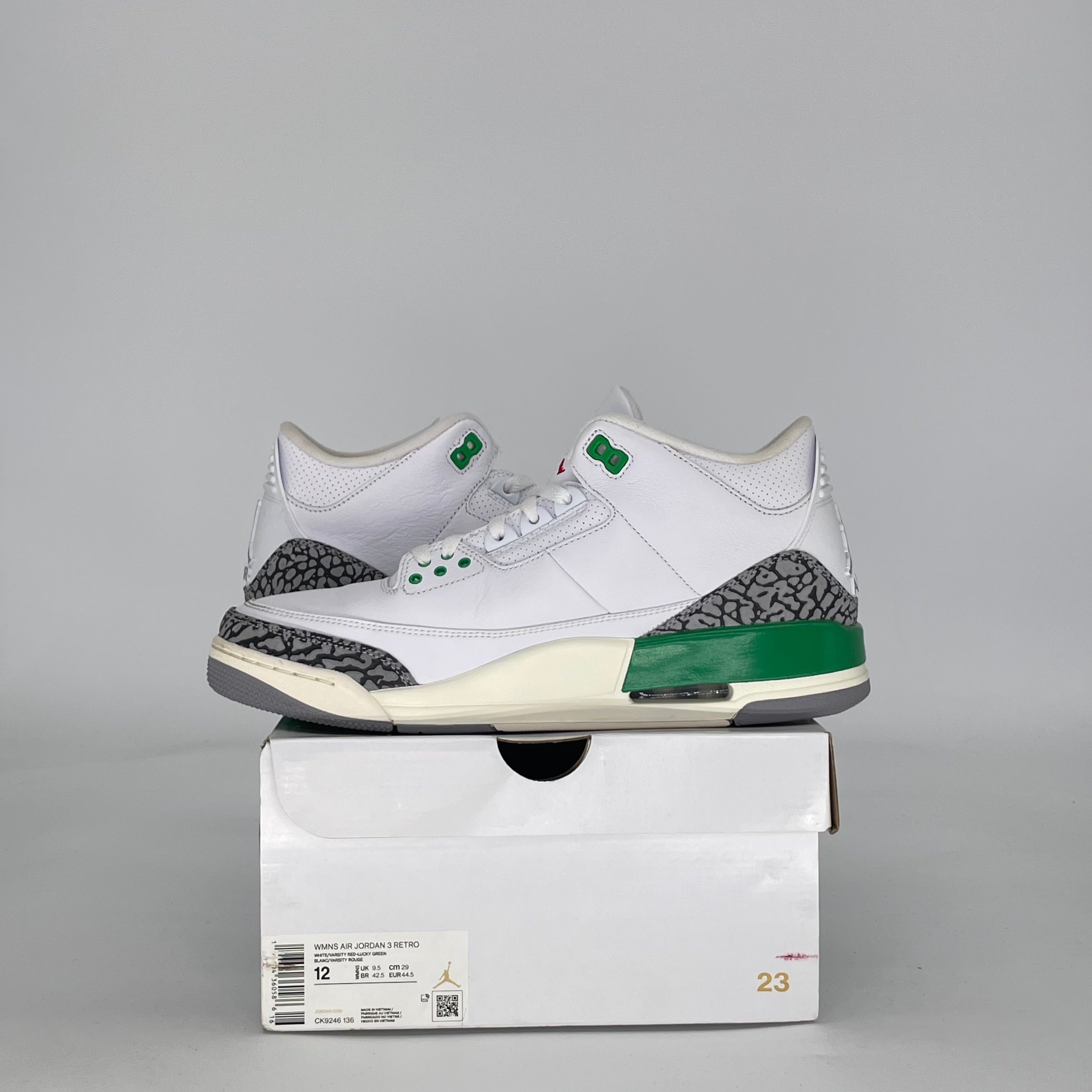 AIR JORDAN 3 LUCKY GREEN CK9246-136 SIZE 10.5/12W