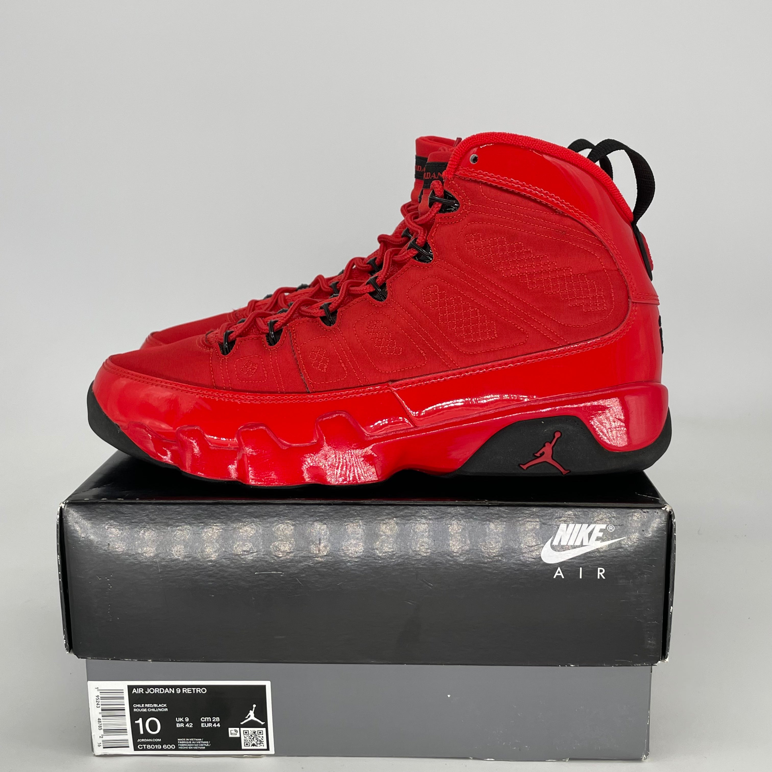 AIR JORDAN 9 CHILE RED CT8013-600 SIZE 10/11.5W