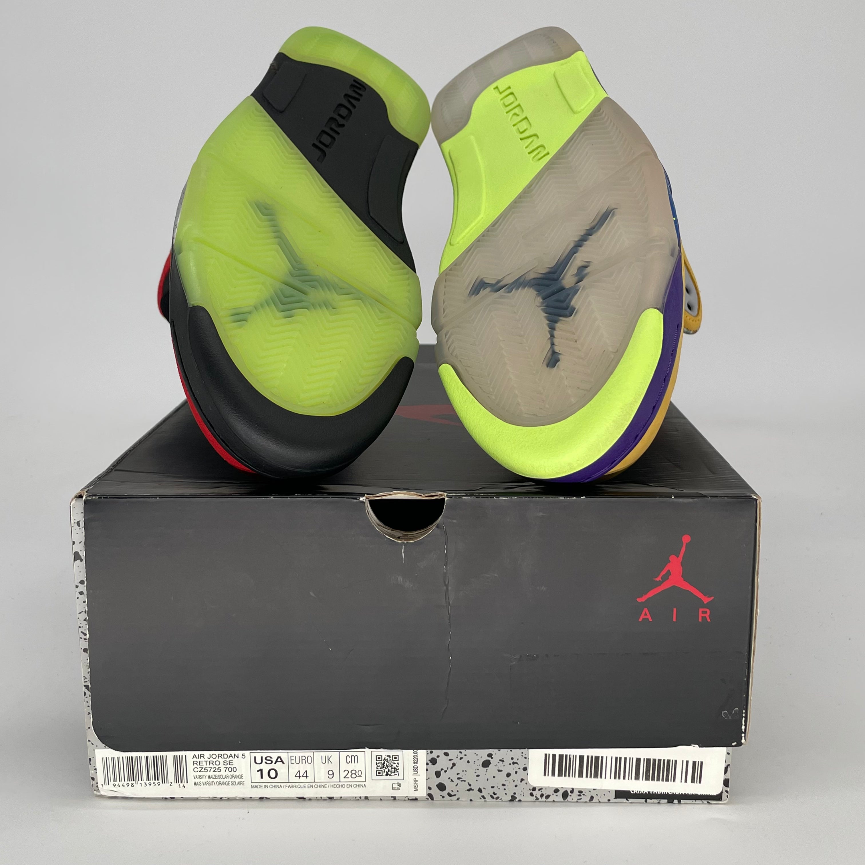 AIR JORDAN 5 WHAT THE CZ5725-700 SIZE 10/11.5W