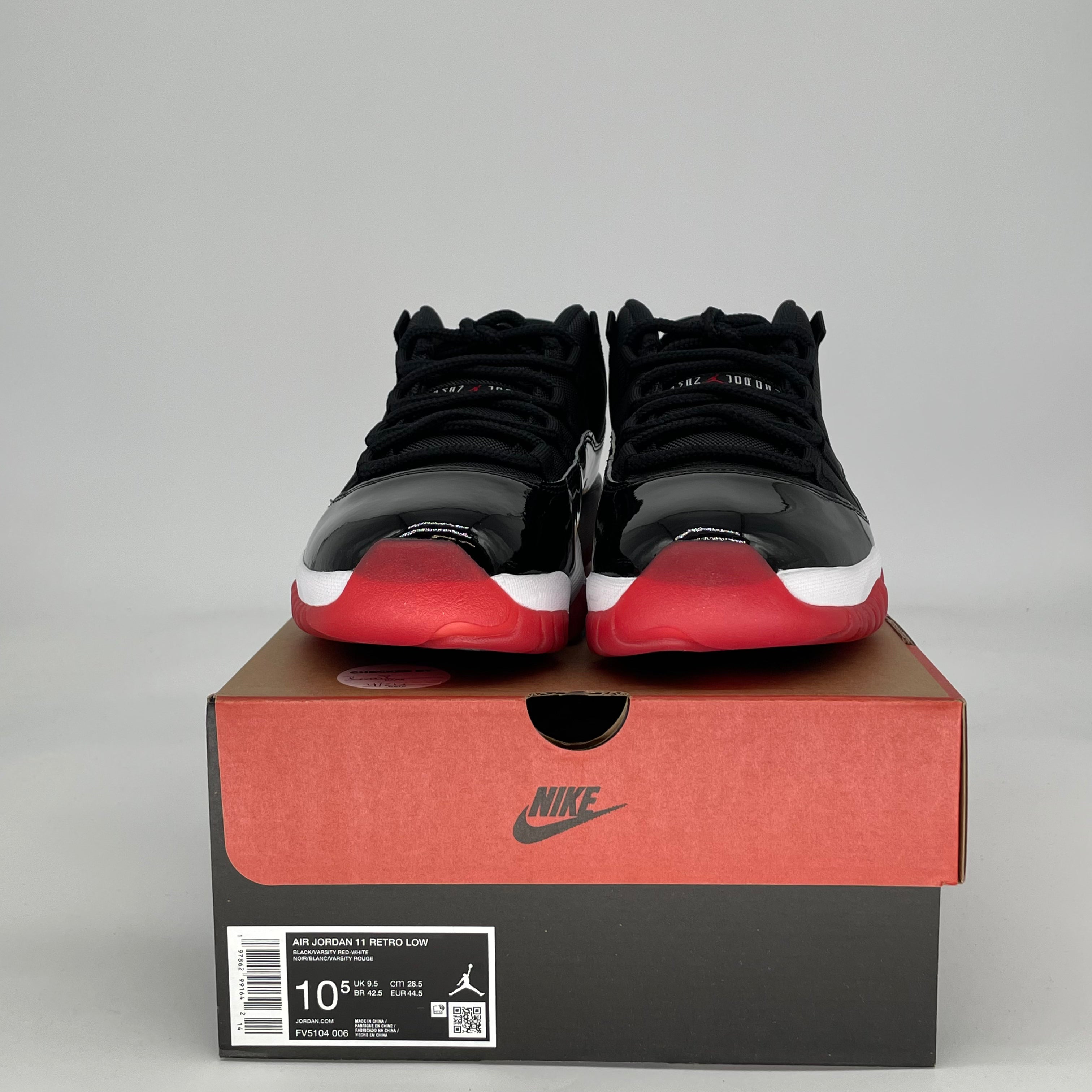 AIR JORDAN 11 LOW BRED FV5104-006 SIZE 10.5/12W
