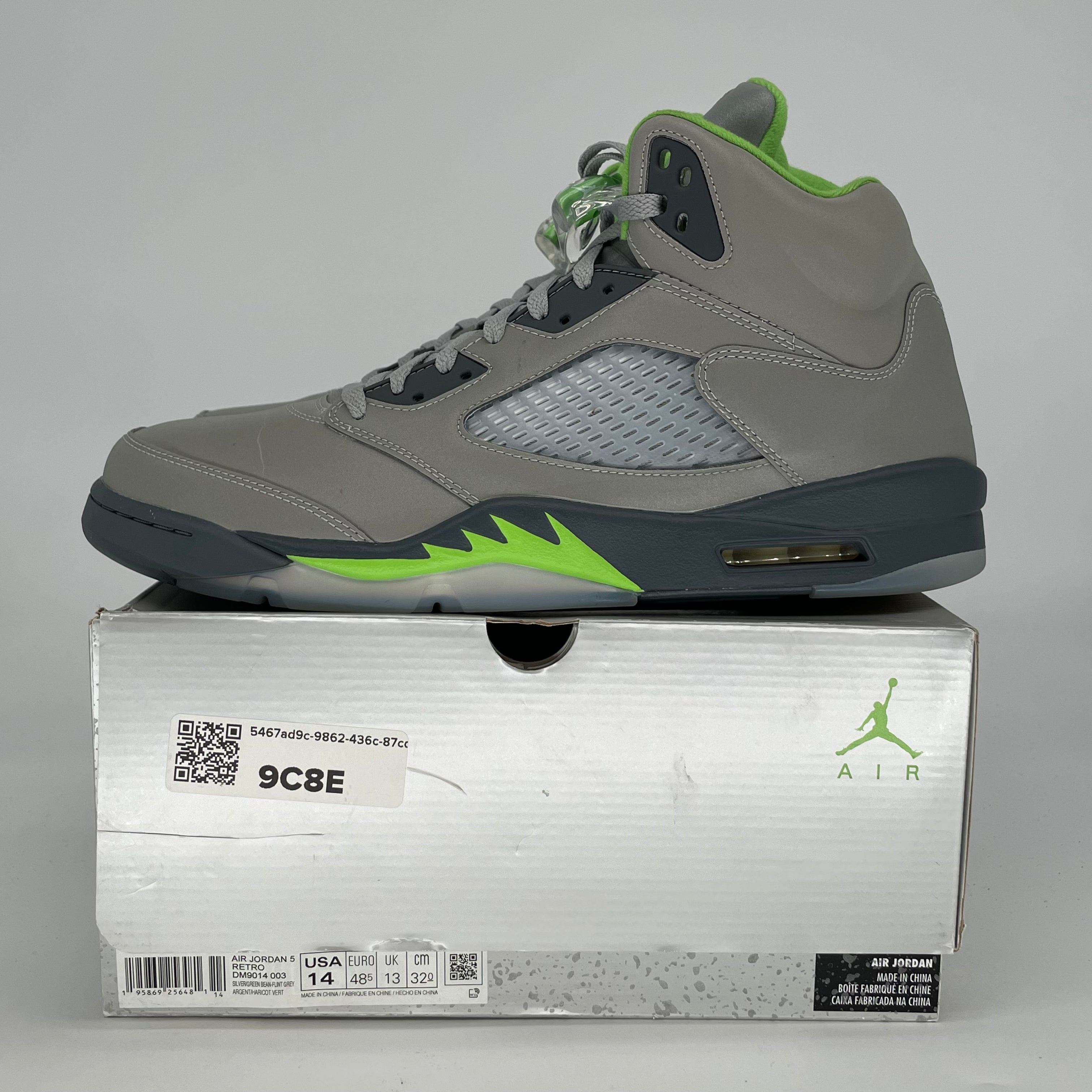 AIR JORDAN 5 GREEN BEAN DM9014-003 SIZE 14/15.5W