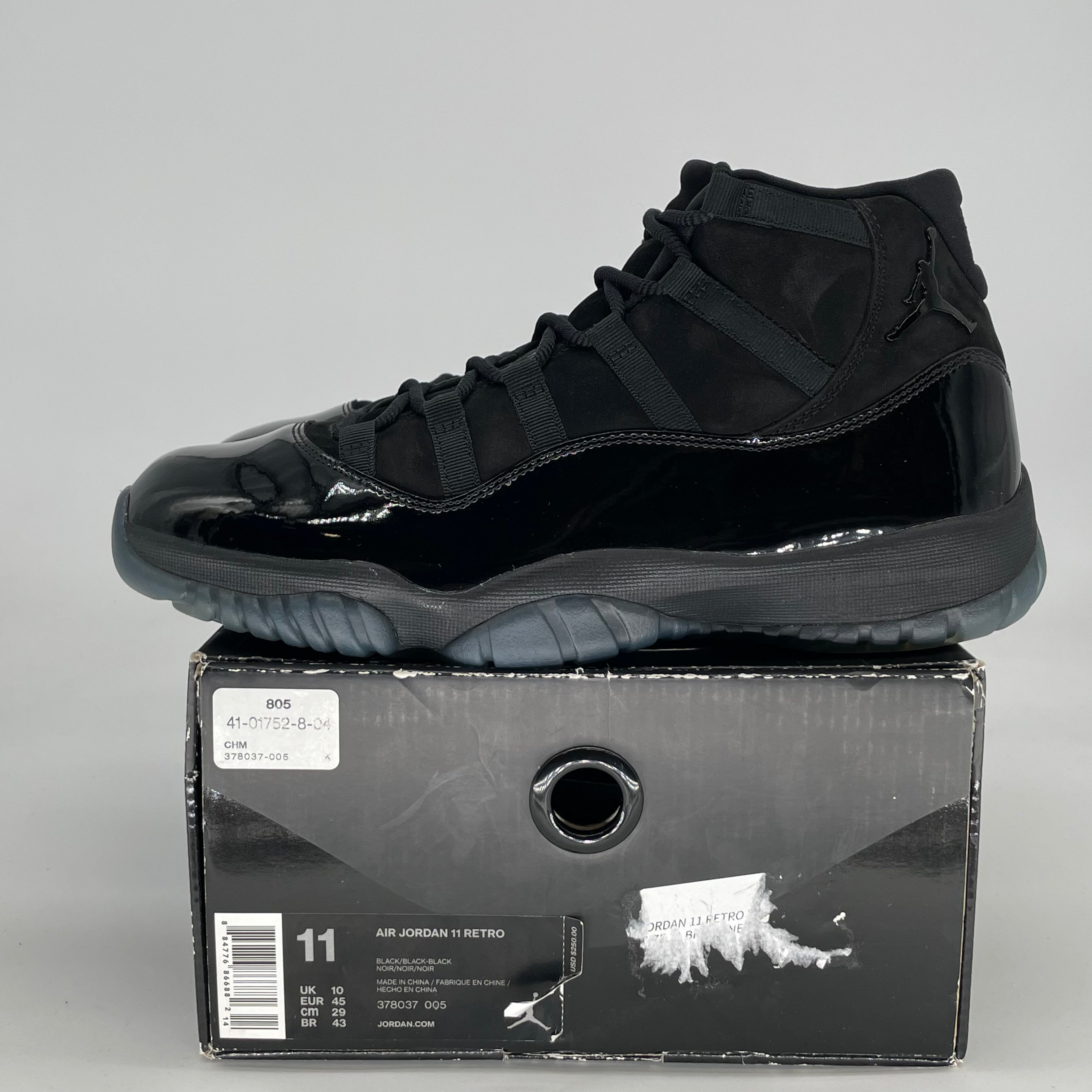 AIR JORDAN 11 CAP AND GOWN 378037-005 SIZE 11/12.5W