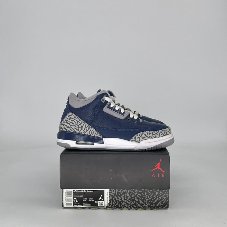 AIR JORDAN 3 GEORGETOWN (2021) 398614-401 SIZE 6/7.5W GS