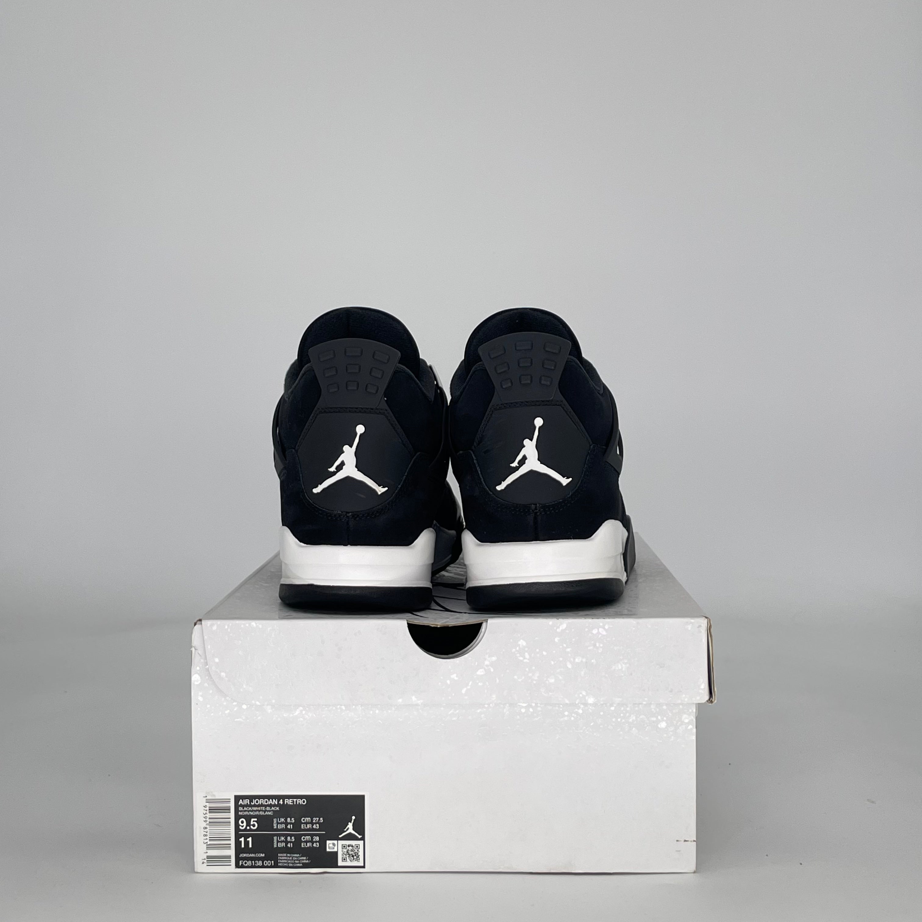 AIR JORDAN 4 WHITE THUNDER FQ8138-001 SIZE 9.5/11W