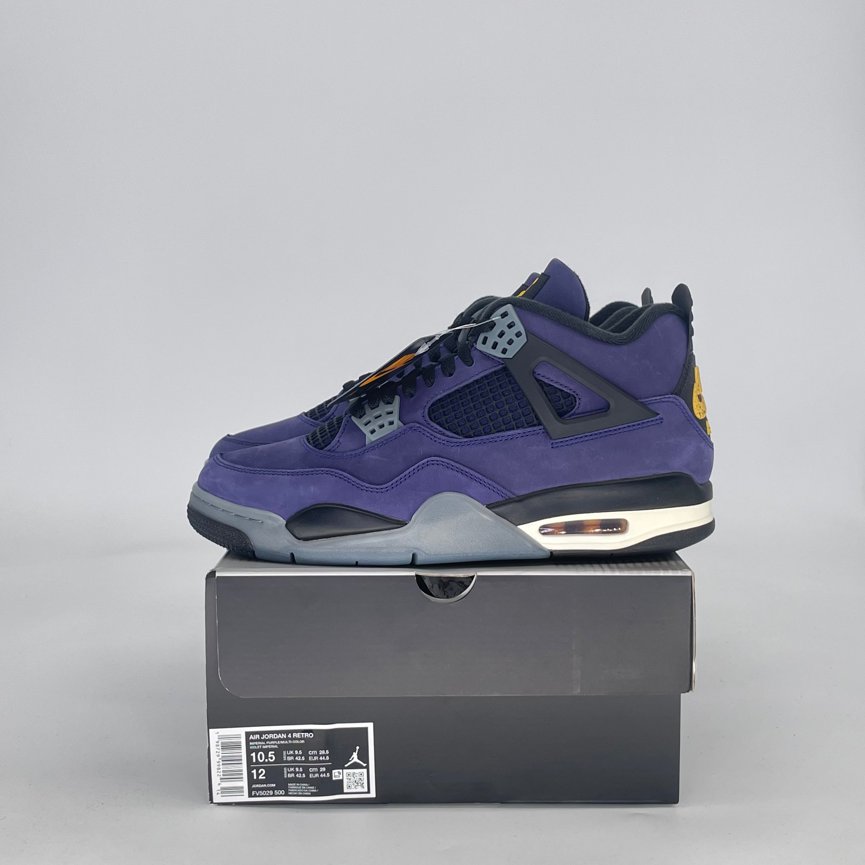 AIR JORDAN 4 LAKERS FV5029-500 SIZE 10.5/12W