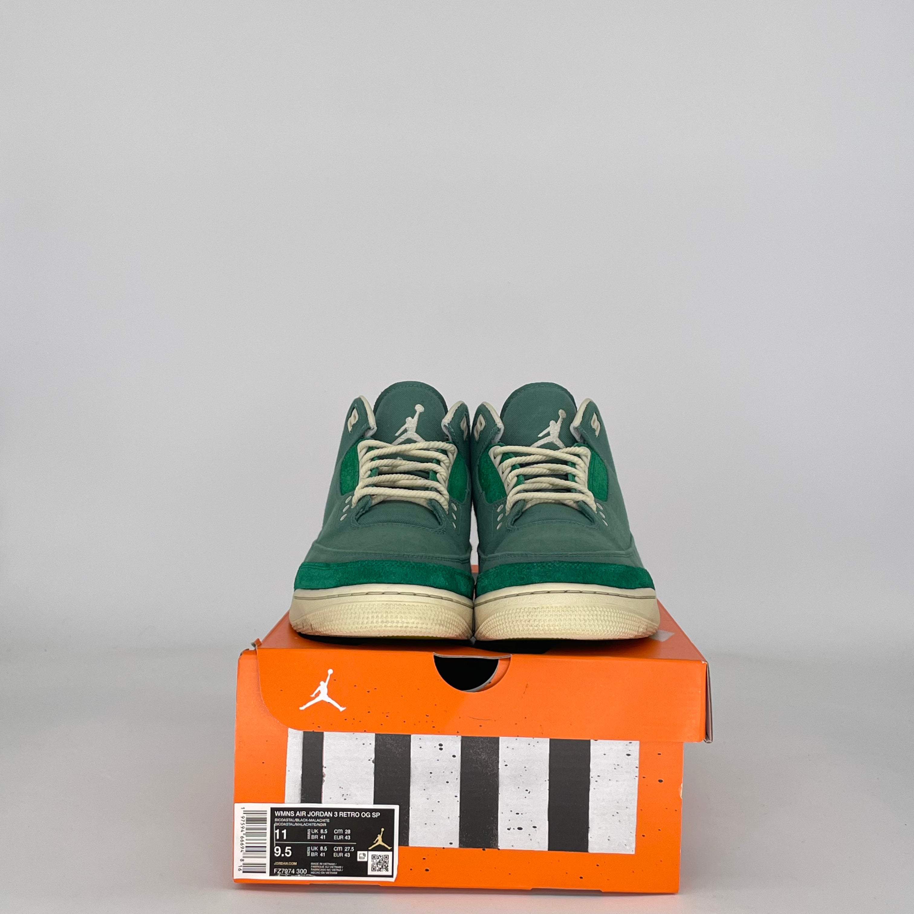 AIR JORDAN 3 NINA CHANEL ABNEY BICOASTAL W FZ7974-300 SIZE 9.5/11W