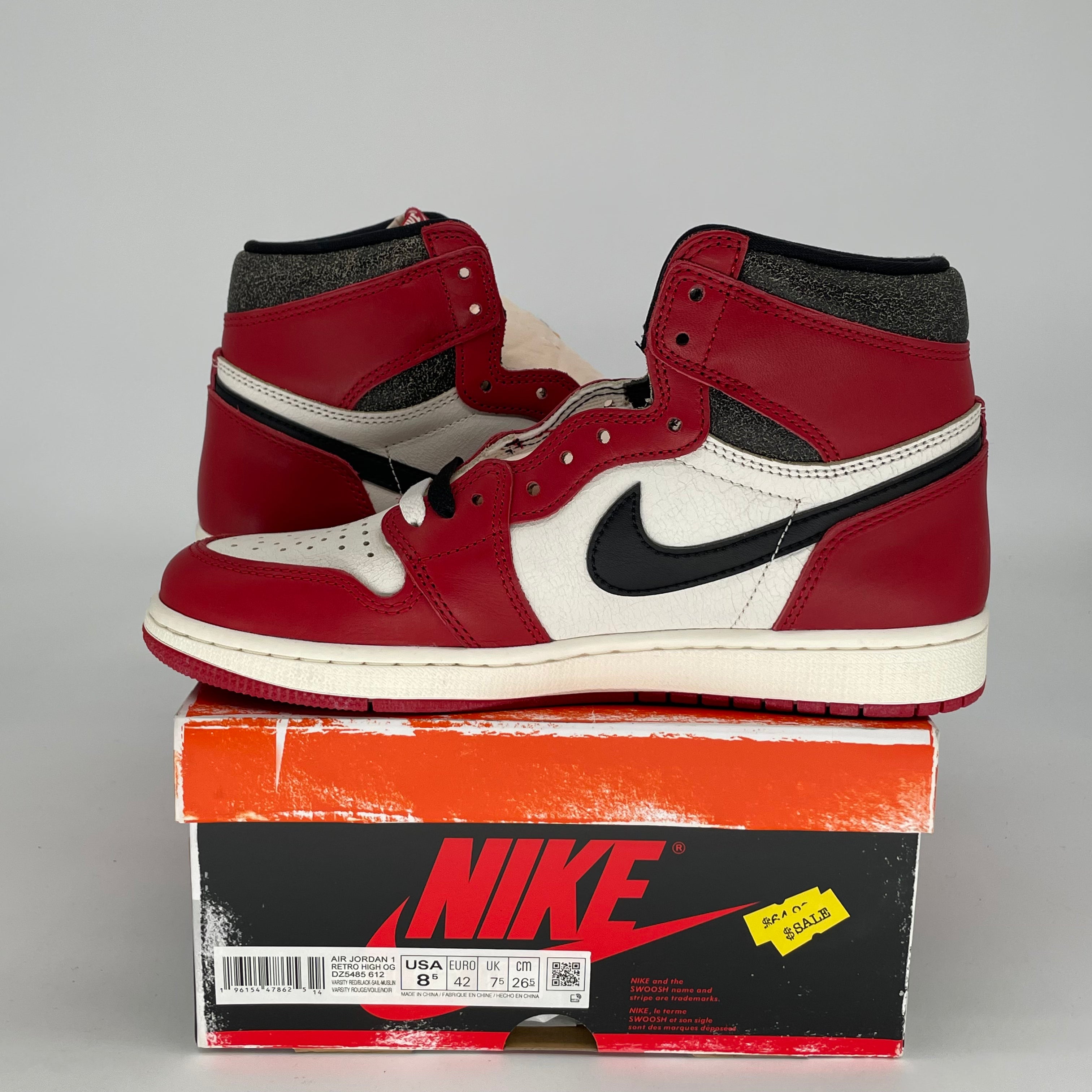 AIR JORDAN 1 LOST AND FOUND DZ5485-612 SIZE 8.5/10W