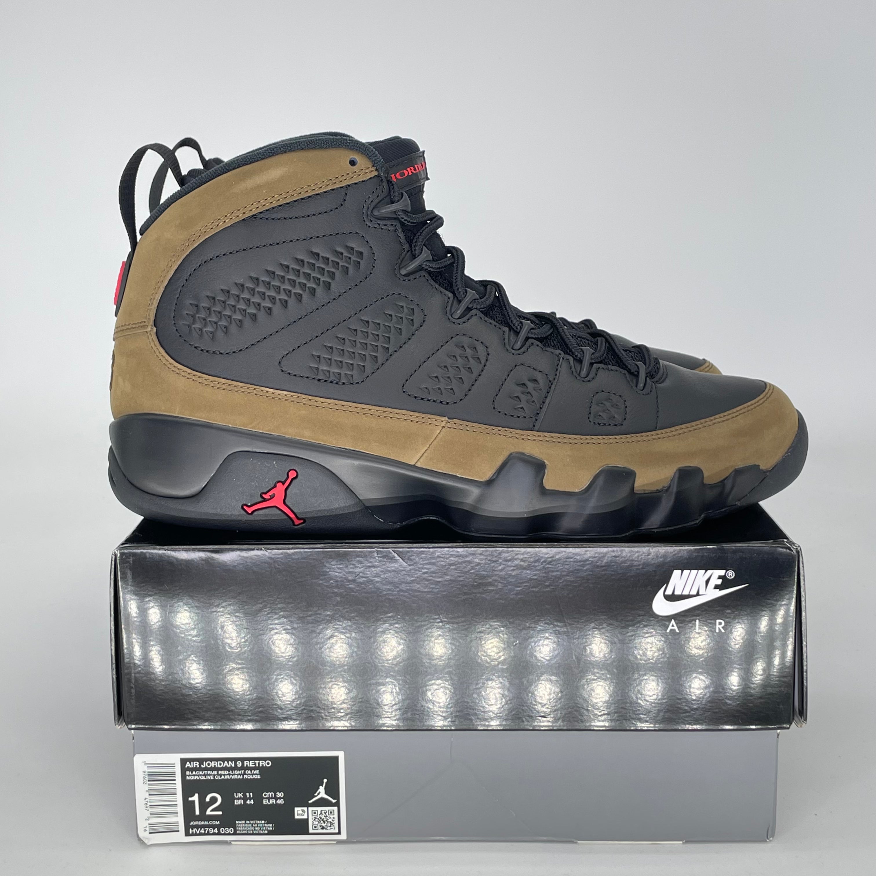 AIR JORDAN 9 OLIVE HV4794-030 SIZE 12/13.5W