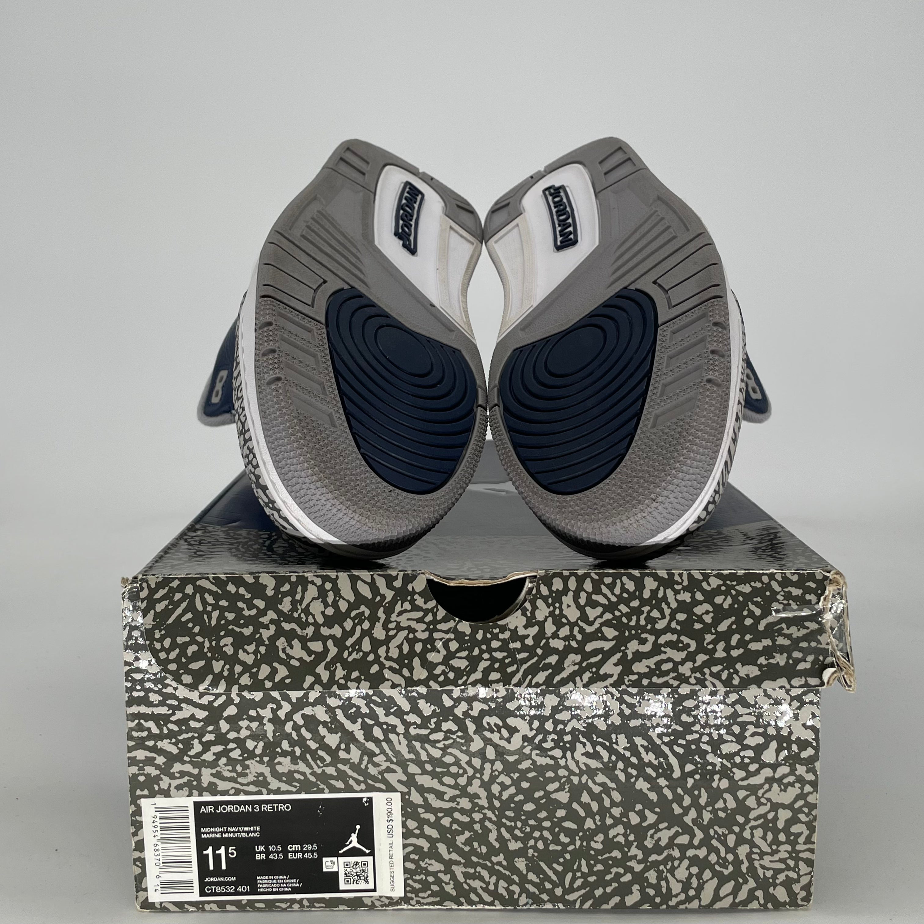 AIR JORDAN 3 GEORGETOWN CT8532-401 SIZE 11.5/13W