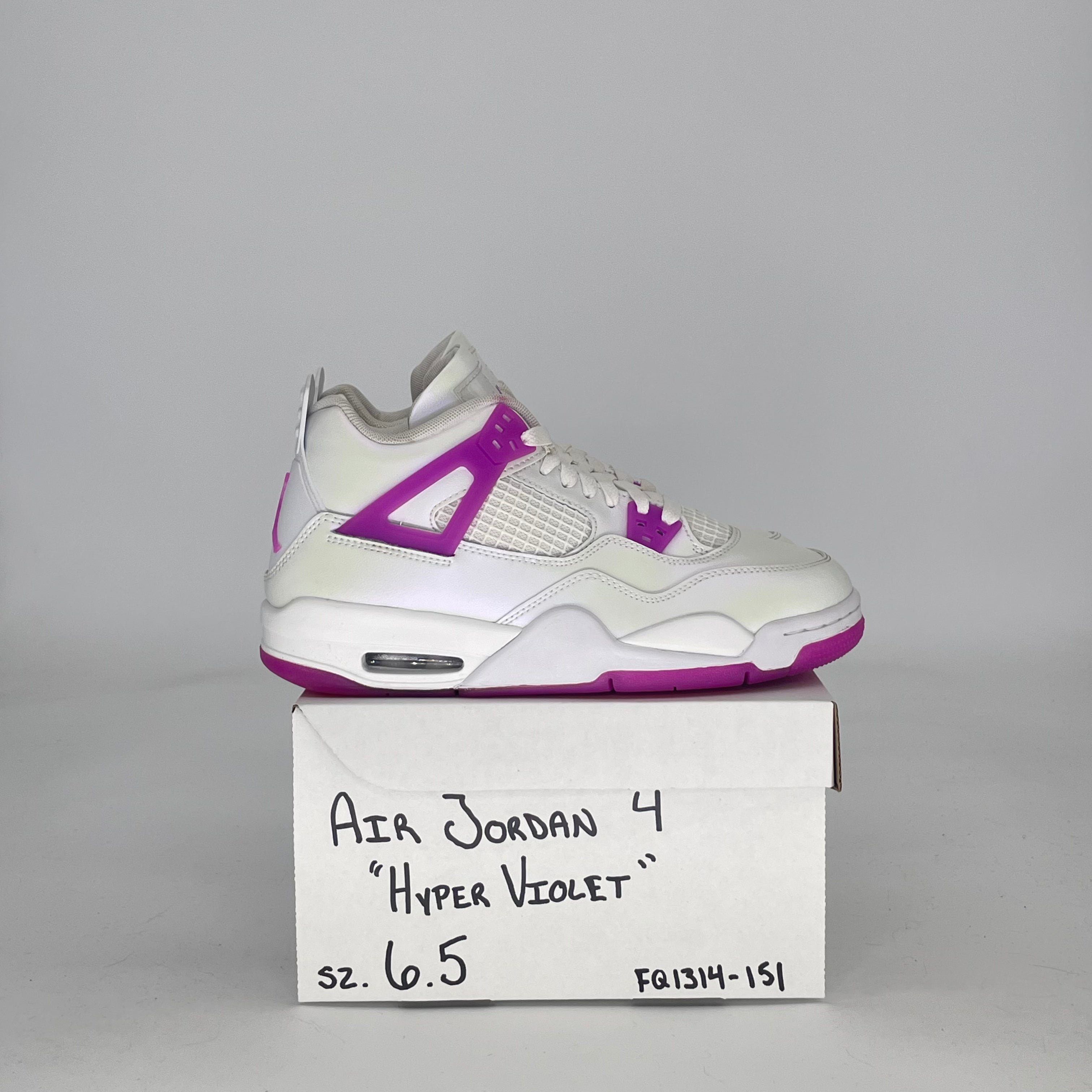 AIR JORDAN 4 HYPER VIOLET FQ1314-151 SIZE 6.5/8W GS