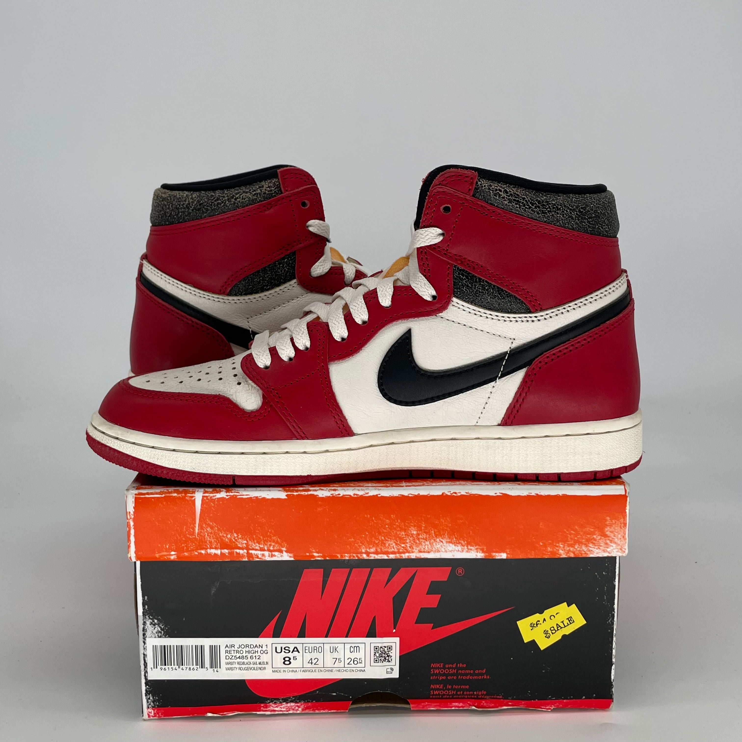 AIR JORDAN 1 CHICAGO LOST AND FOUND DZ5485-612 SIZE 8.5/10W