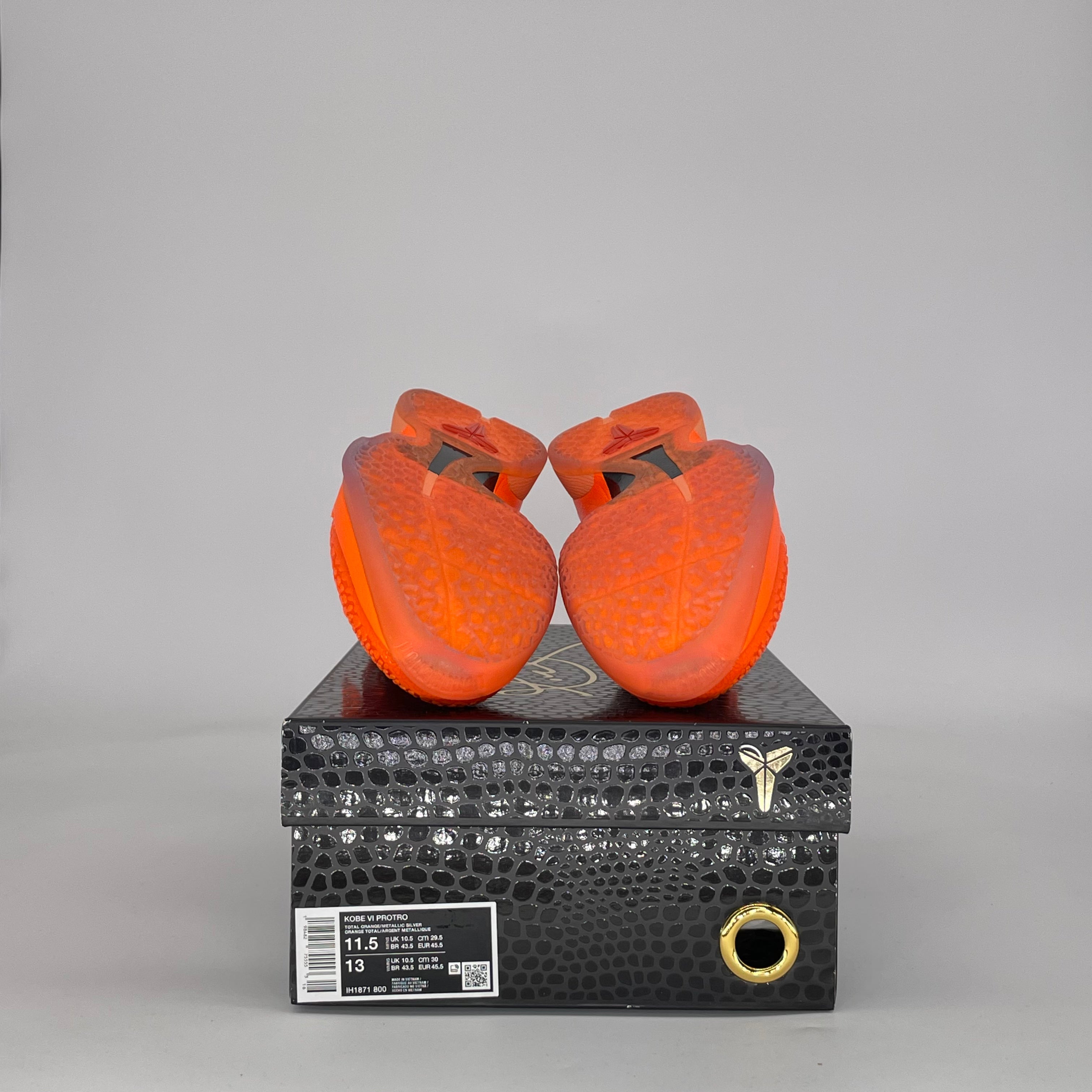 NIKE KOBE 6 PROTRO TOTAL ORANGE IH1871-800 SIZE 11.5/13W
