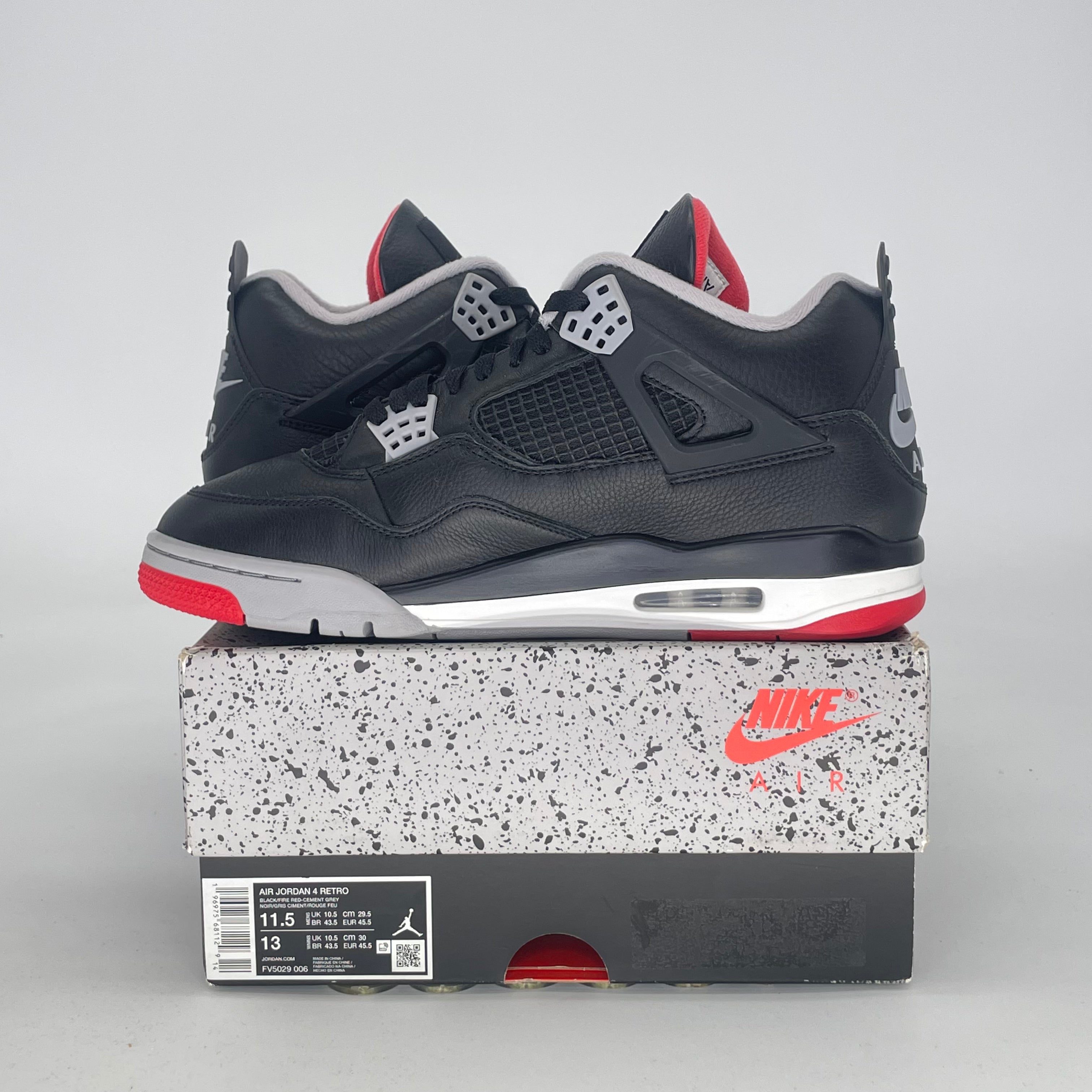 AIR JORDAN 4 BRED REIMAGINED FV5029-006 SIZE 11.5/13W