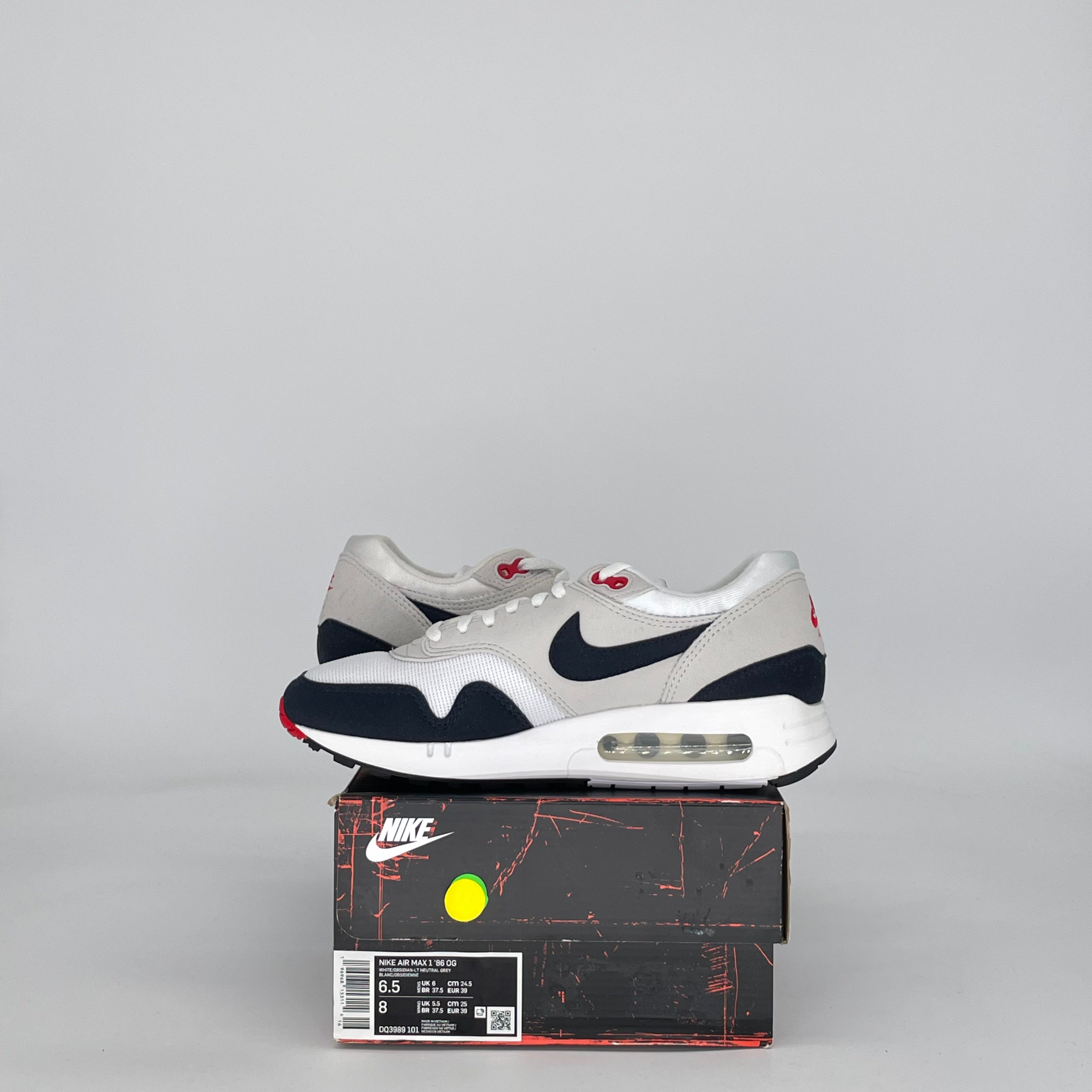 NIKE AIR MAX 1 '86 BIG BUBBLE OBSIDIAN DQ3989-101 SIZE 6.5/8W GS