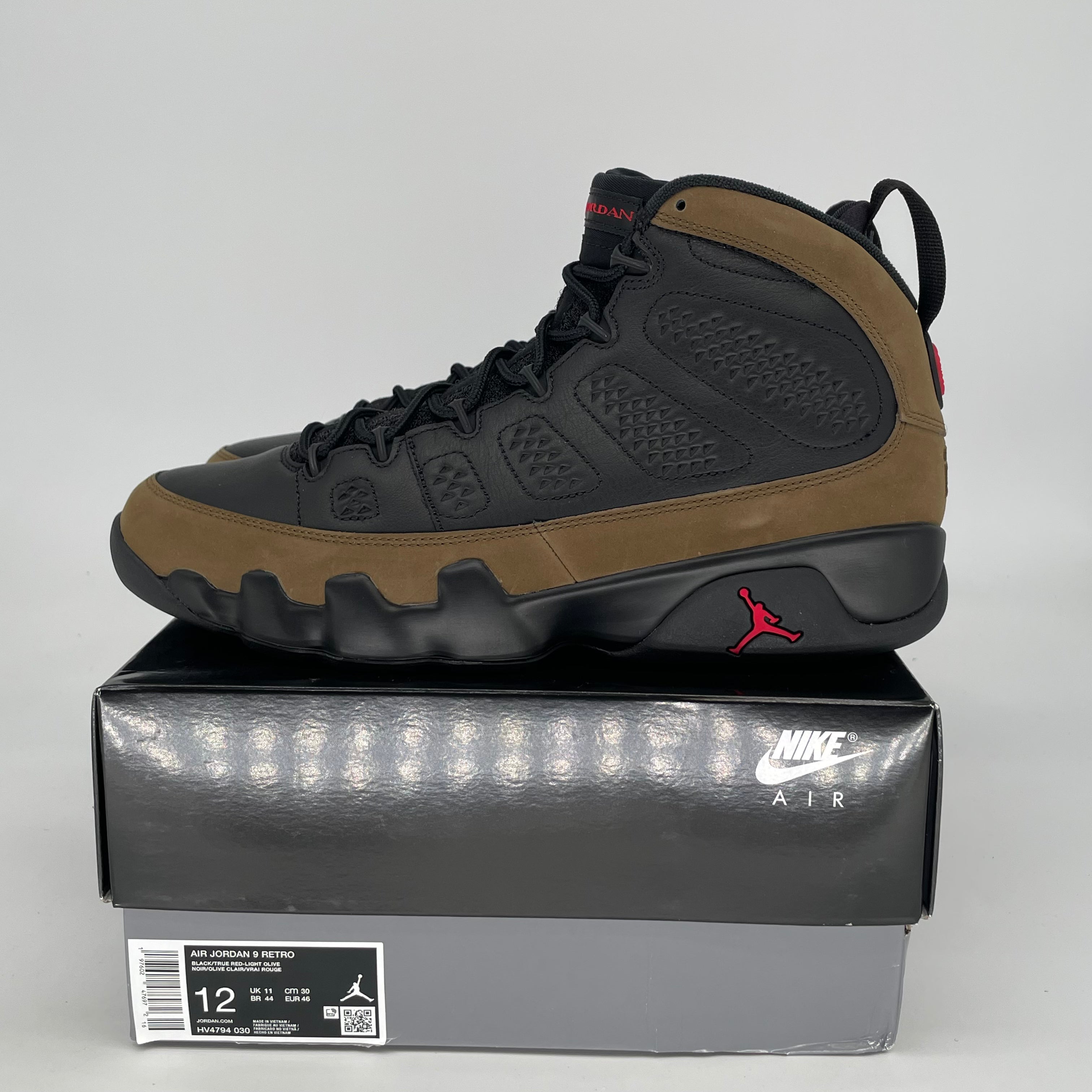 AIR JORDAN 9 OLIVE HV4794-030 SIZE 12/13.5W