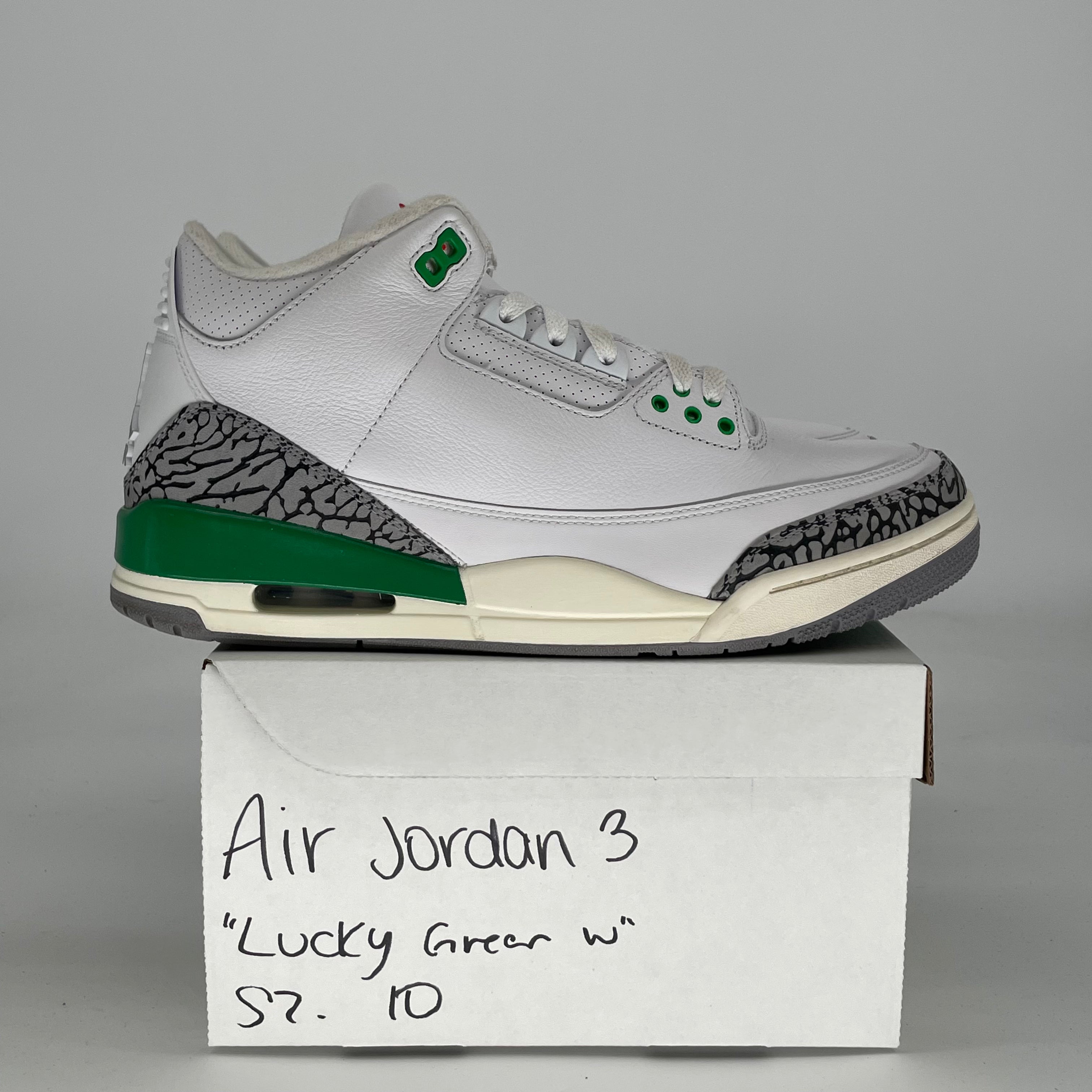 AIR JORDAN 3 LUCKY GREEN W CK9246-136 SIZE 10/11.5W