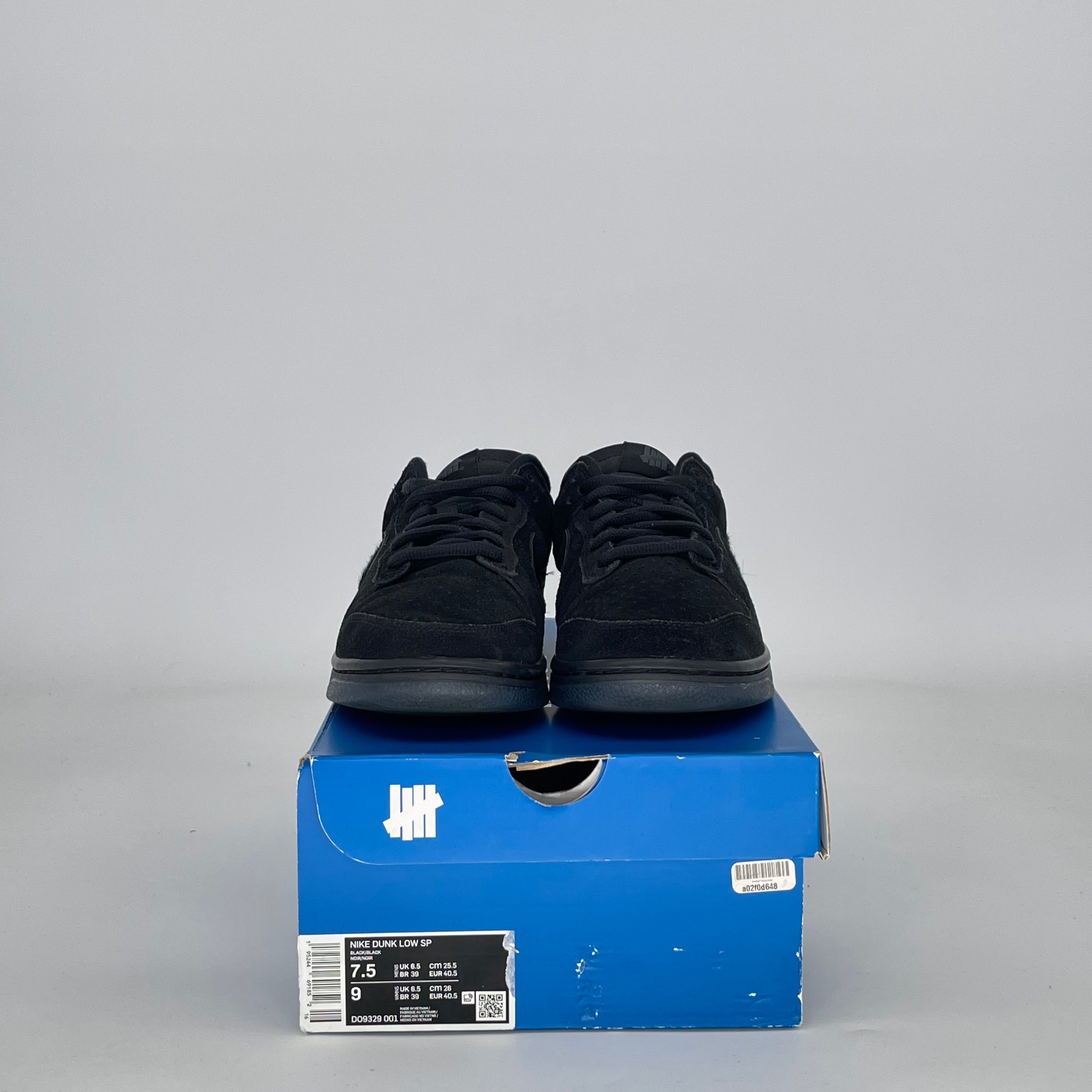 NIKE DUNK LOW UNDEFEATED 5 ON  IT BLACK DO9329-001 SIZE 7.5/9W MENS