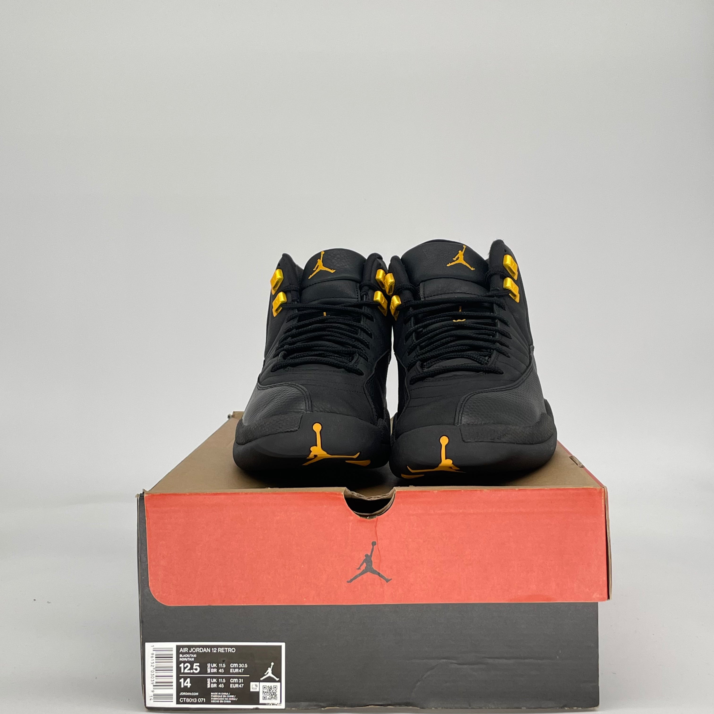 AIR JORDAN 12 BLACK TAXI CT8013-071 SIZE 12.5/14W