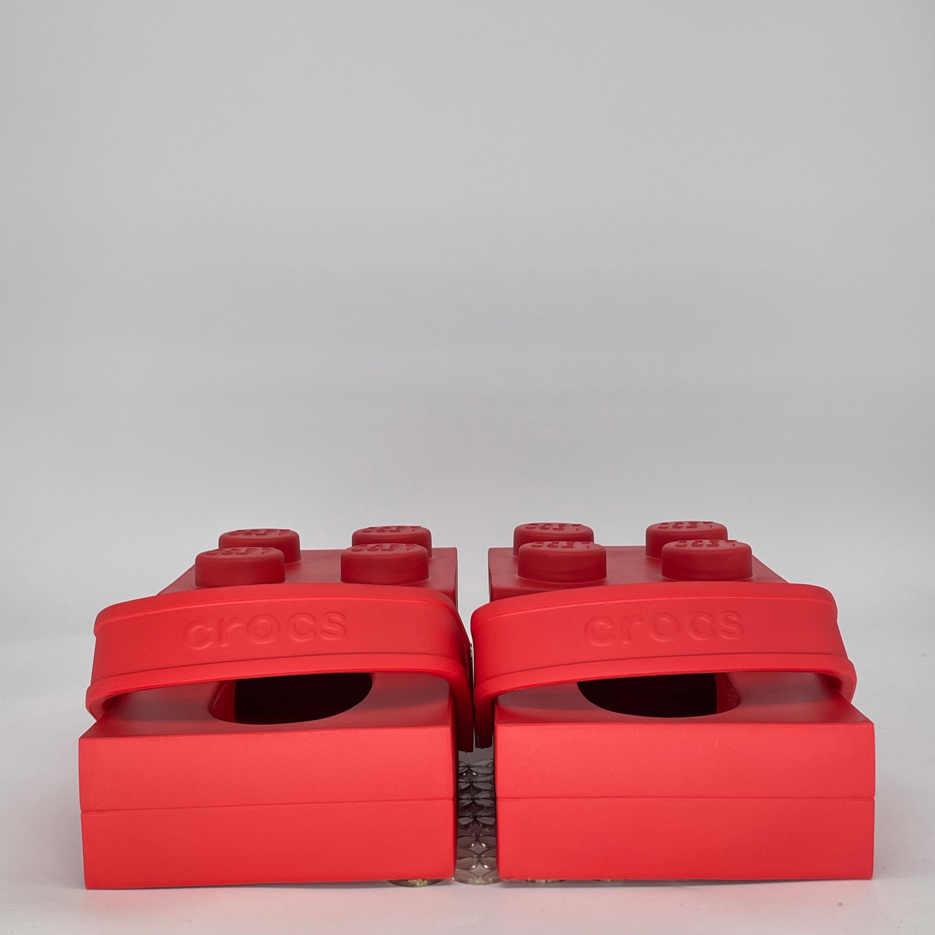 CROCS BRICK CLOG LEGO RED 211719-5DJ SIZE 13/14.5W