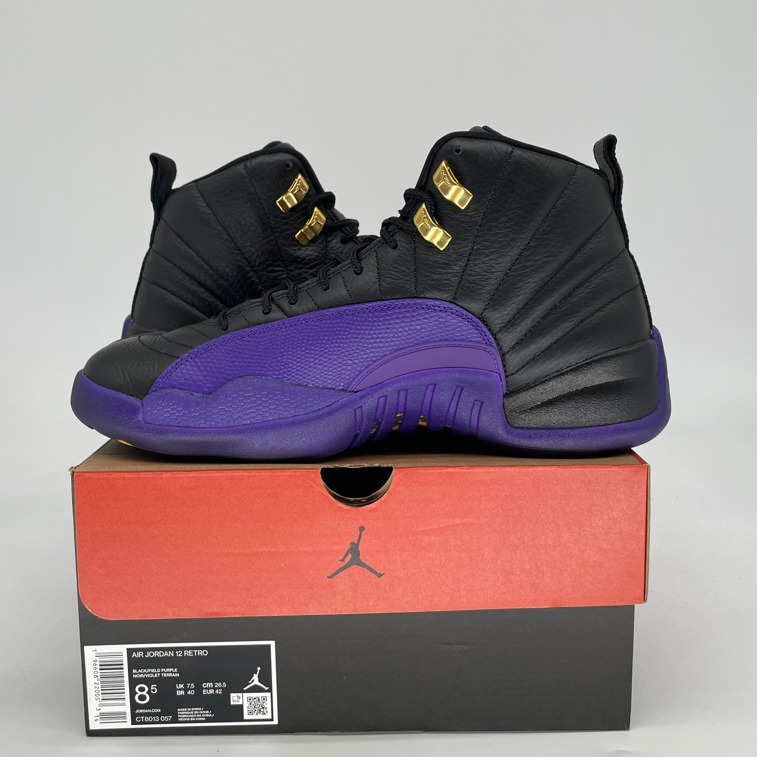 AIR JORDAN 12 FIELD PURPLE CT8013-057 SIZE 8.5/10W