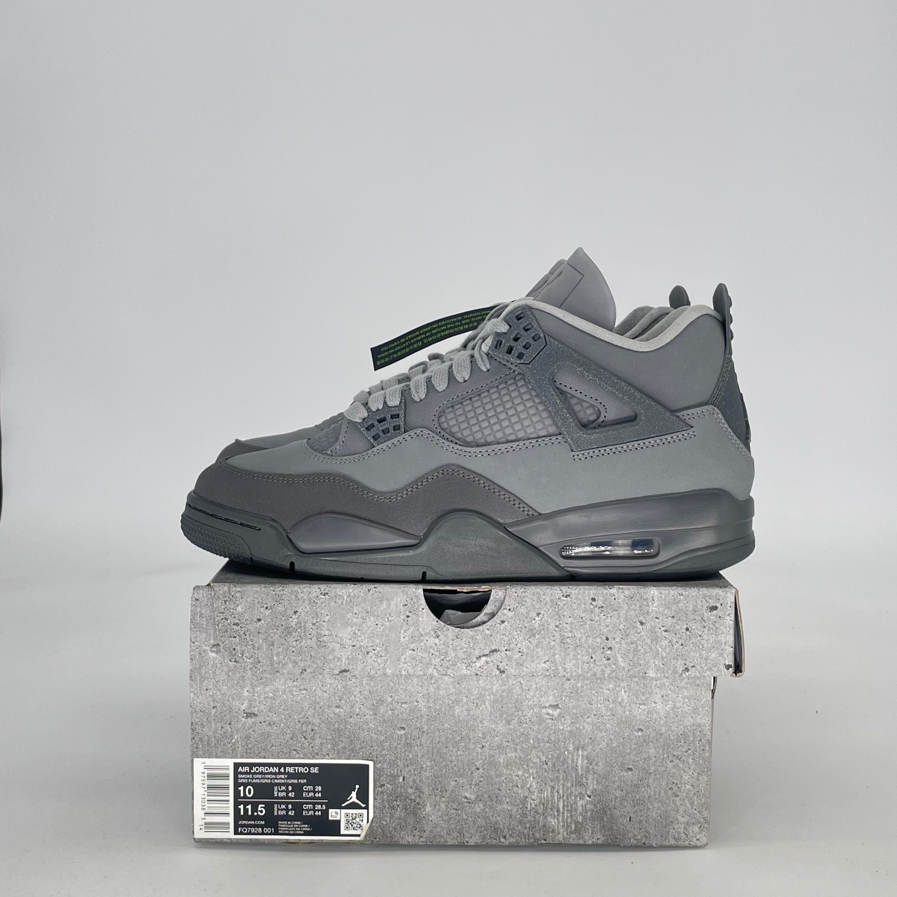 AIR JORDAN 4 PARIS OLYMPICS WET CEMENT FQ7928-001 SIZE 10/11.5W
