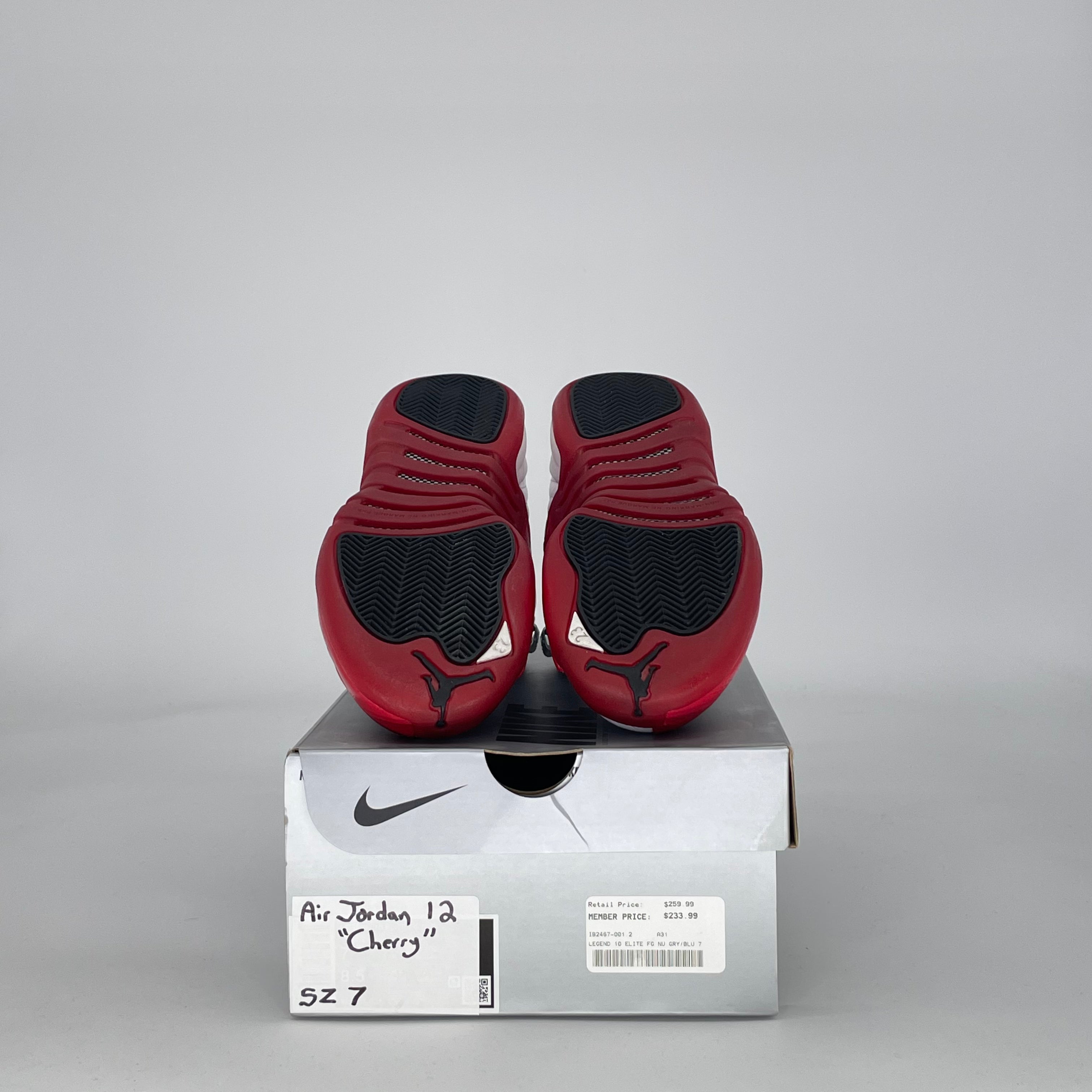 AIR JORDAN 12 CHERRY 153265-116 SIZE 7/8.5W GS