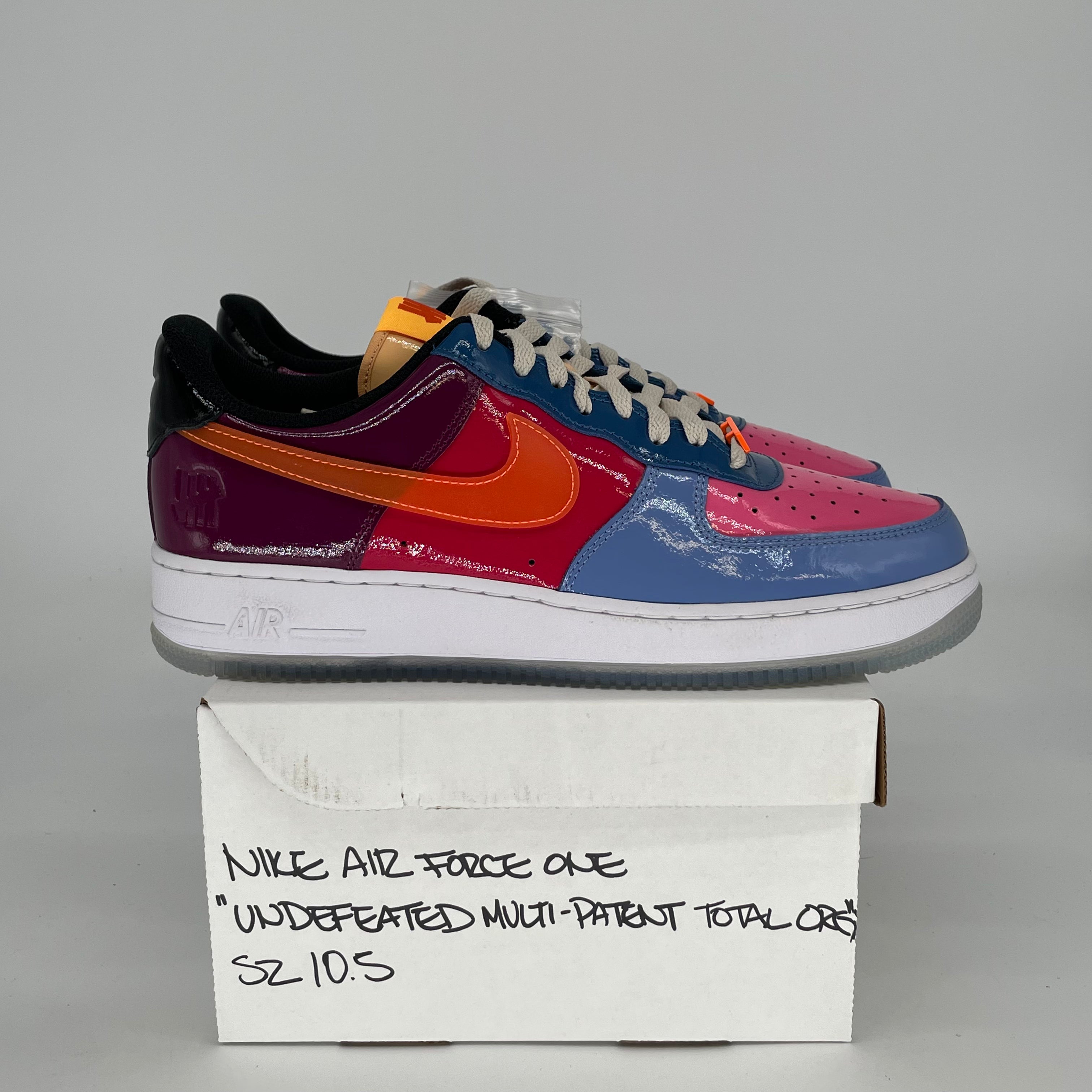 NIKE AIR FORCE 1 LOW UNDEFEATED MULTI-PATENT TOTAL ORANGE DV5255-400 SIZE 10.5/12W