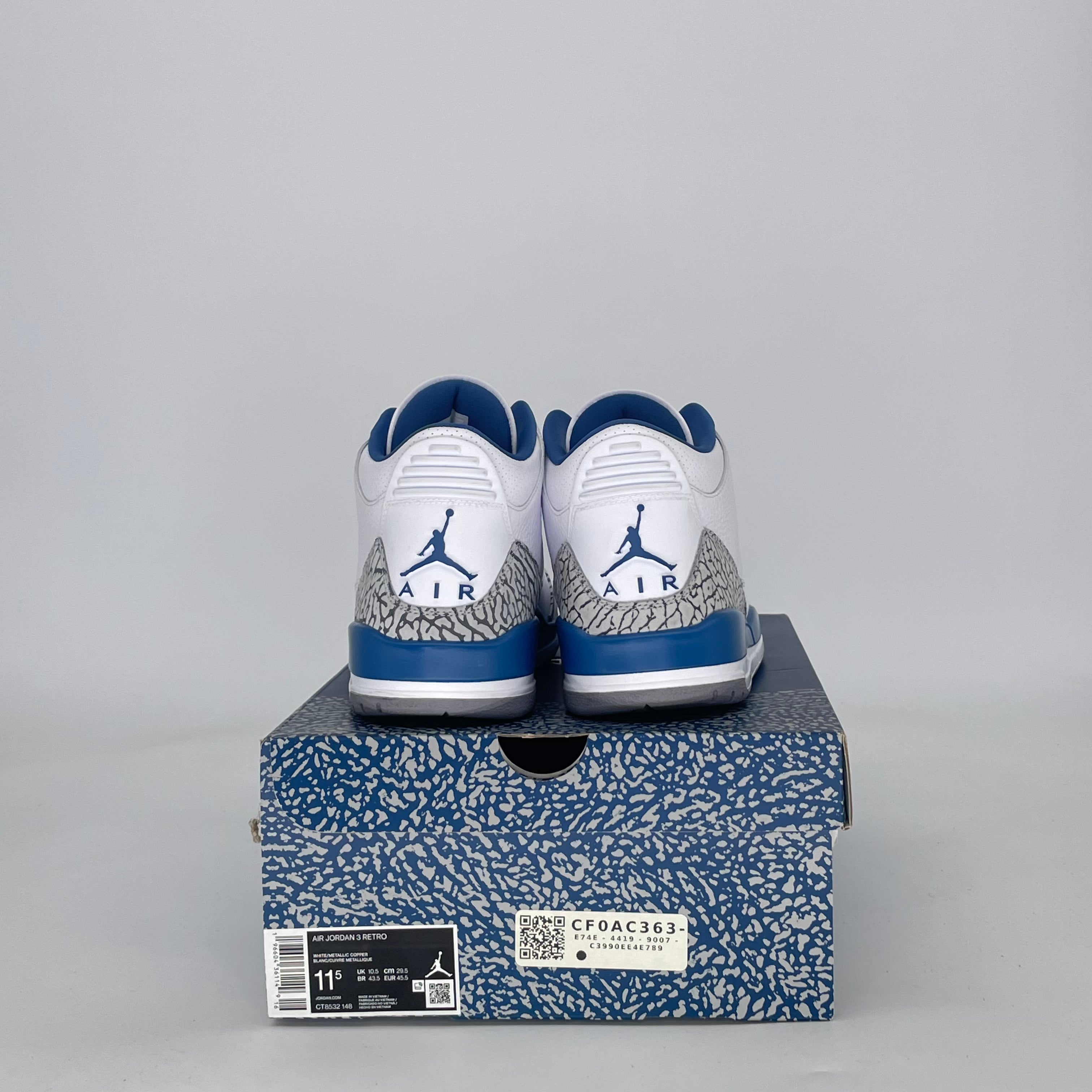AIR JORDAN 3 WIZARDS CT8532-148 SIZE 11.5/13W