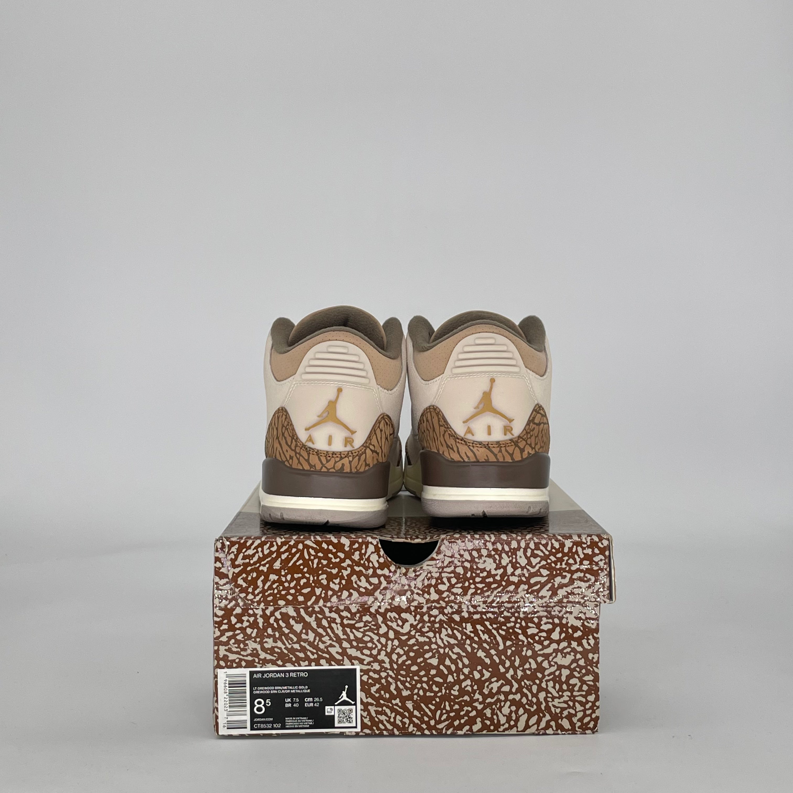 AIR JORDAN 3 PALOMINO CT8532-102 SIZE 8.5/10W