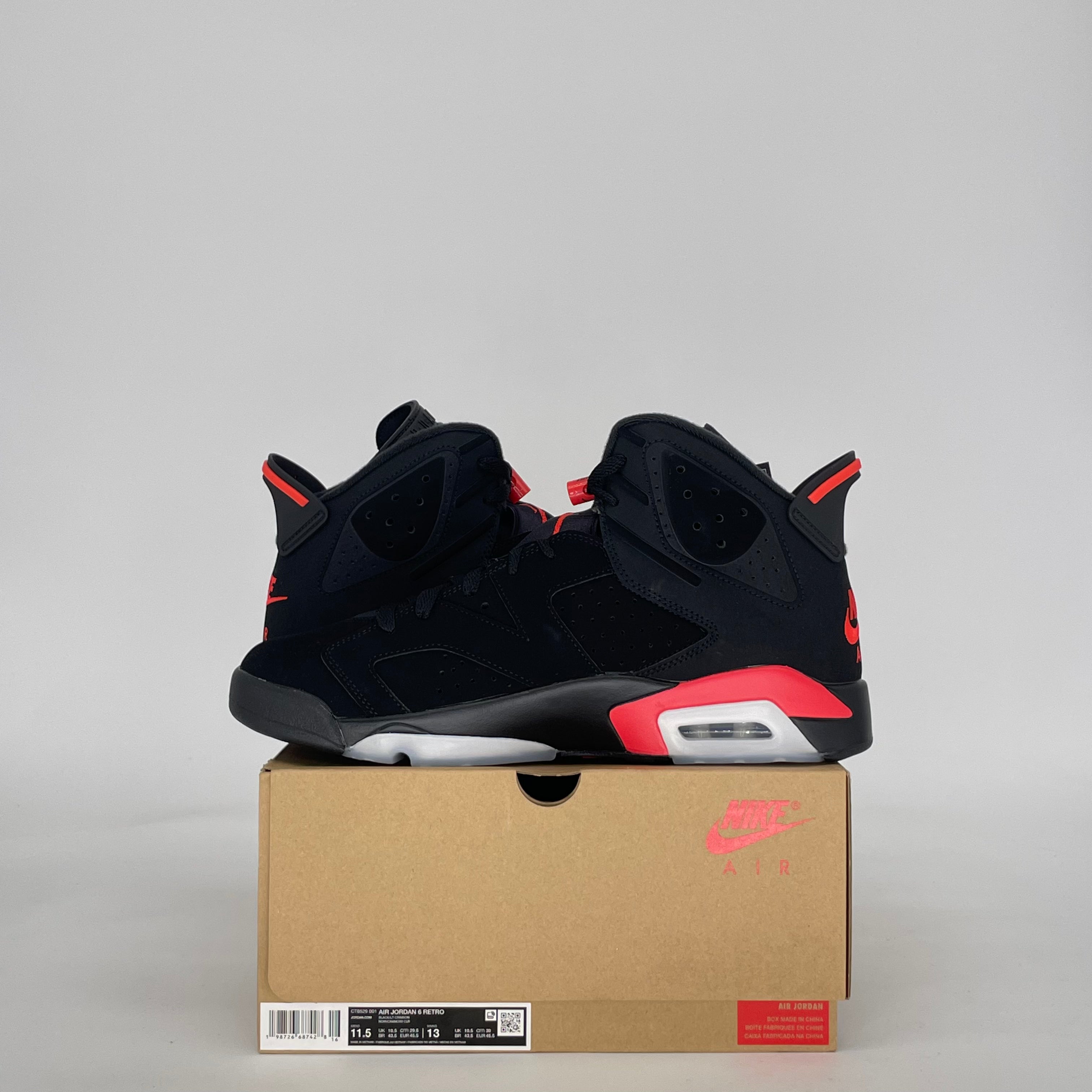 AIR JORDAN 6 INFRARED SALESMAN CT8529-001 SIZE 11.5/13W