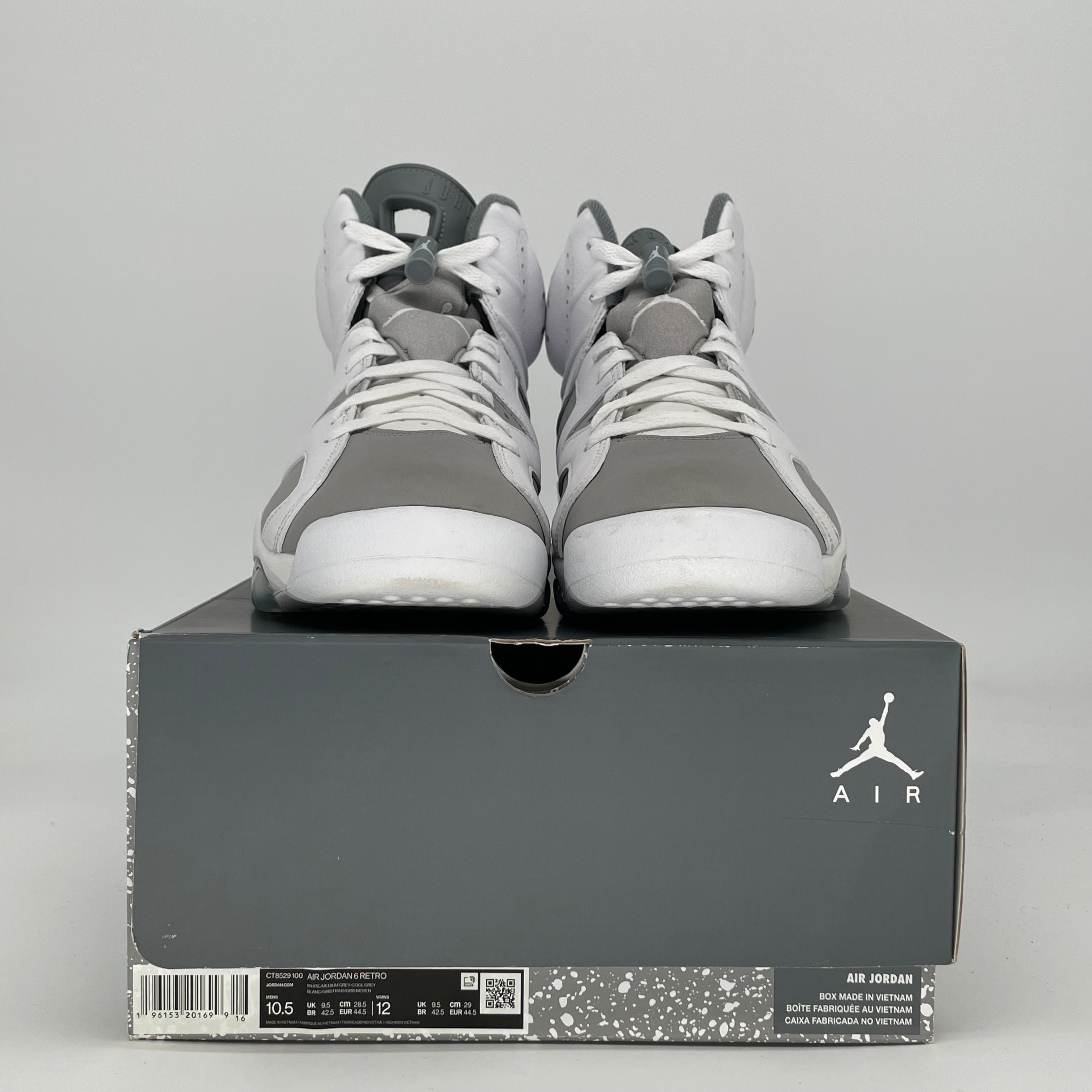 AIR JORDAN 6 COOL GREY CT8529-100 SIZE 10.5/12W