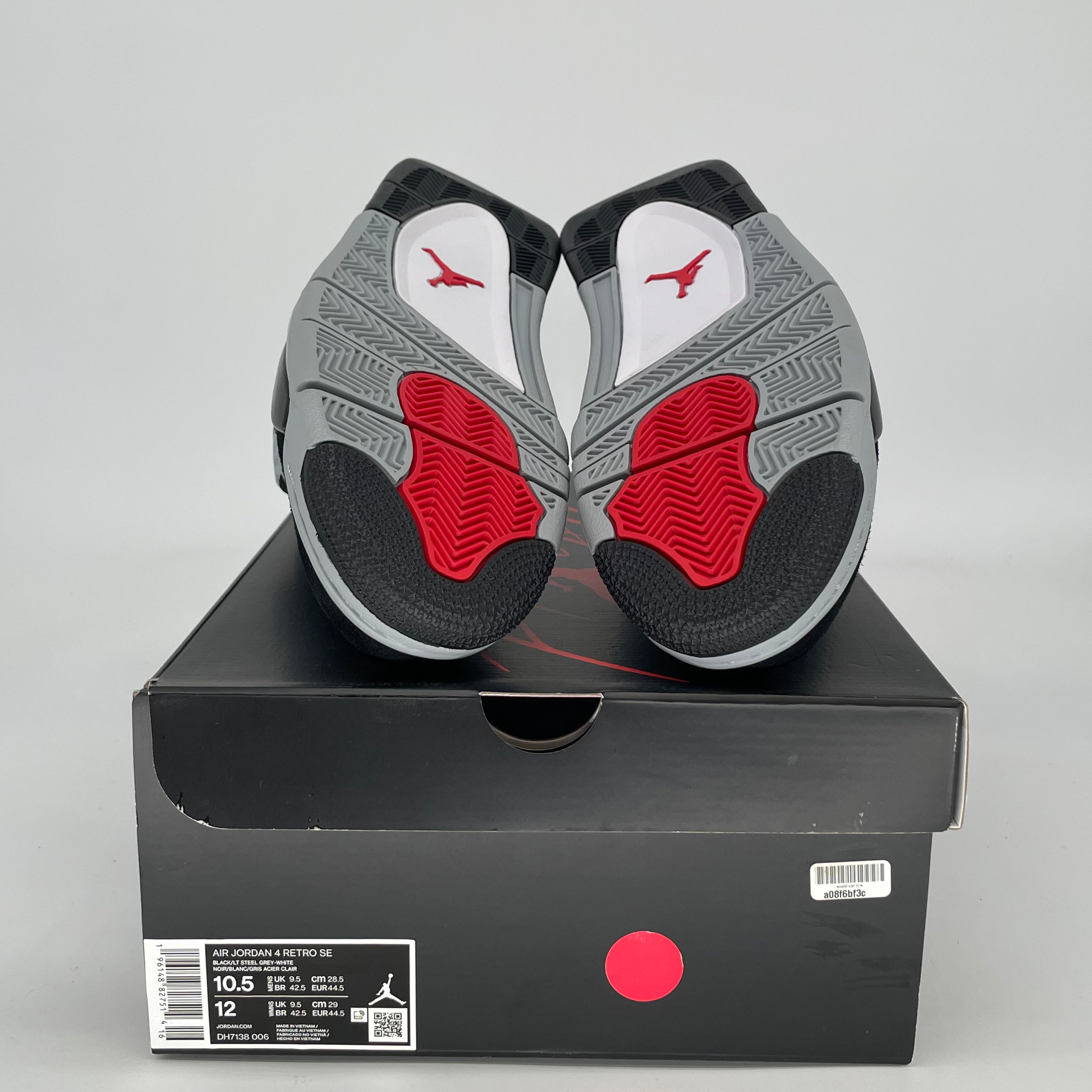 AIR JORDAN 4 BLACK CANVAS DH7138-006 SIZE 10.5/12W
